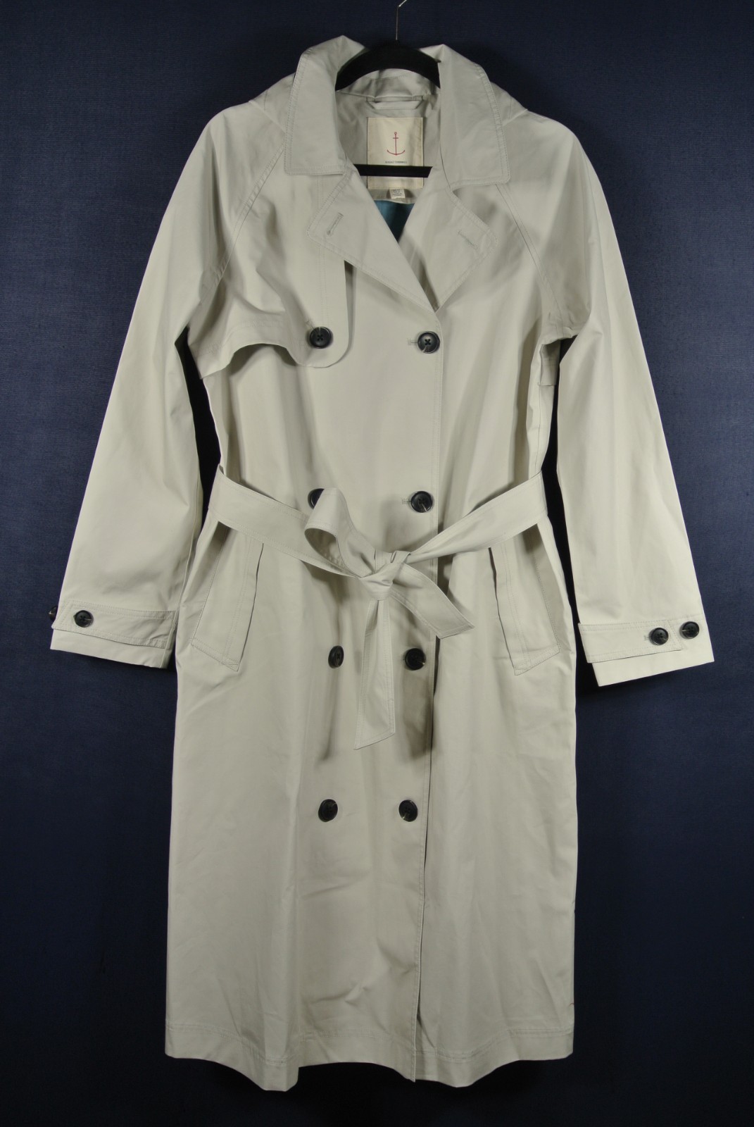 NEW, Seasalt Cornwall Rain Peneather Trench Coat in Driftwood Sz 6 #C4864