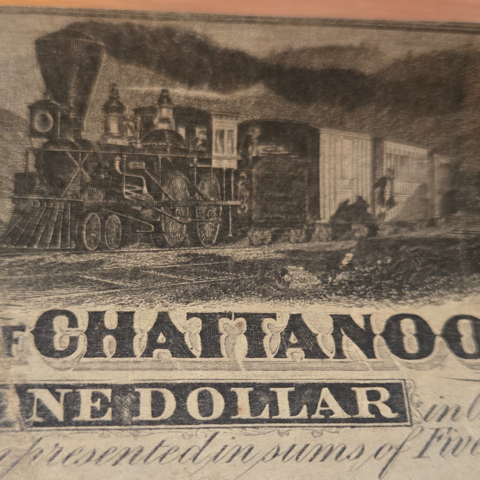 Bank of Chattanooga State of Tennessee $1 Obsolete Banknote Uncertified Ungraded Bank of Chattanooga State of Tennessee $1 Obsolete Banknote Uncertified Ungraded