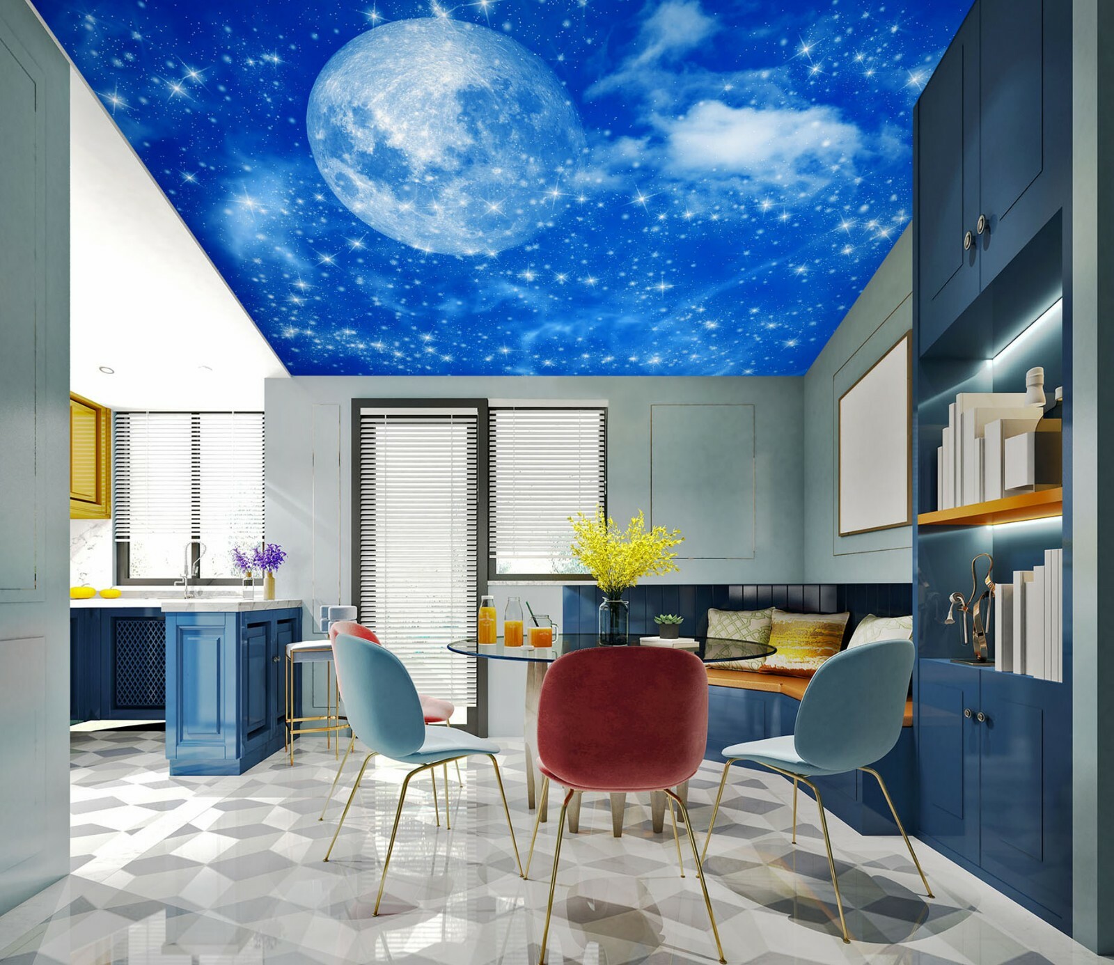 3D Starry Sky ZHU283 Ceiling Wall Paper Wall Print Decal Wall Deco Amy