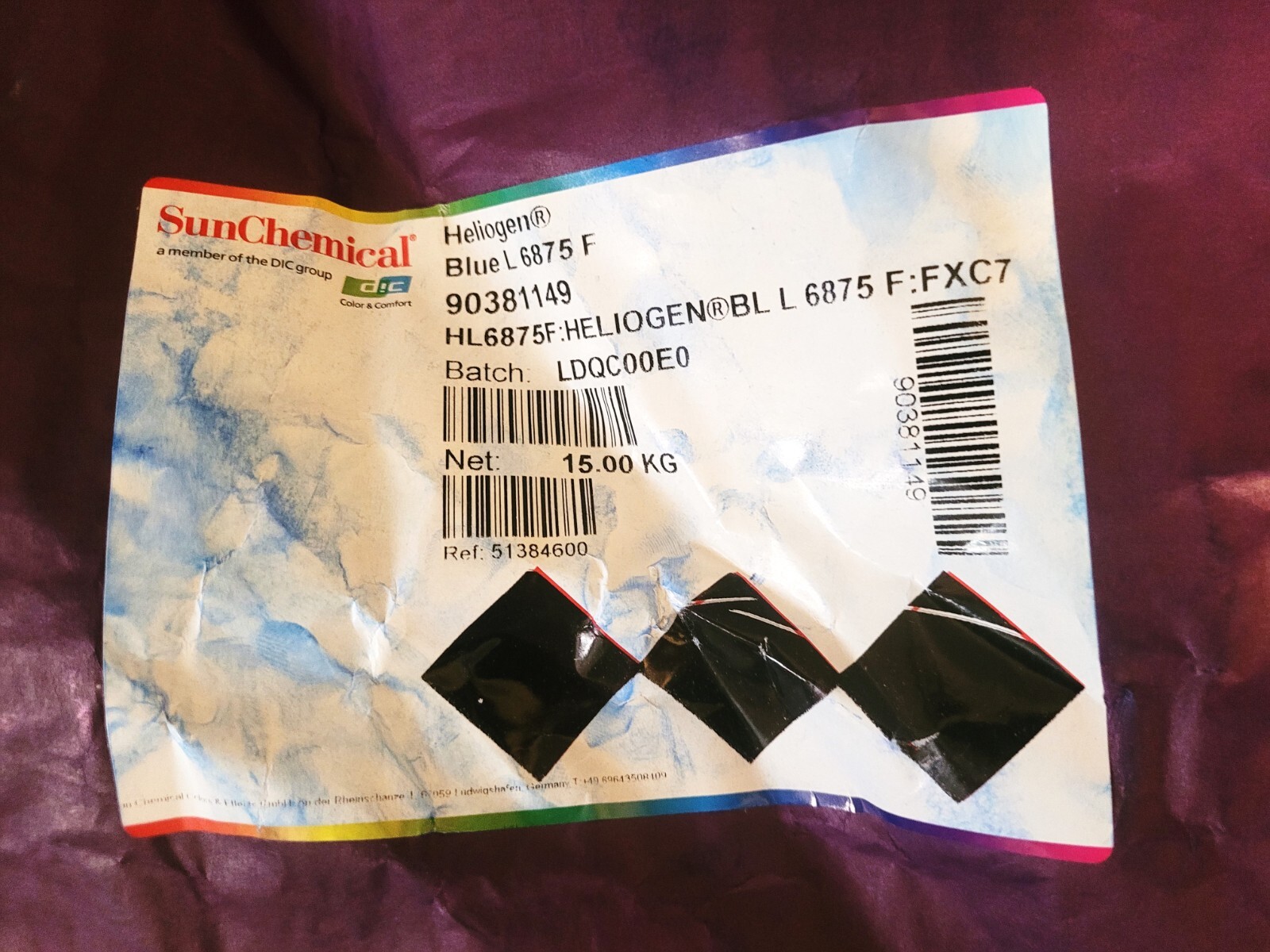 Chemical Dye Heliogen Blue L 6875 F BL L FXC7 Colors Effects  15KG 