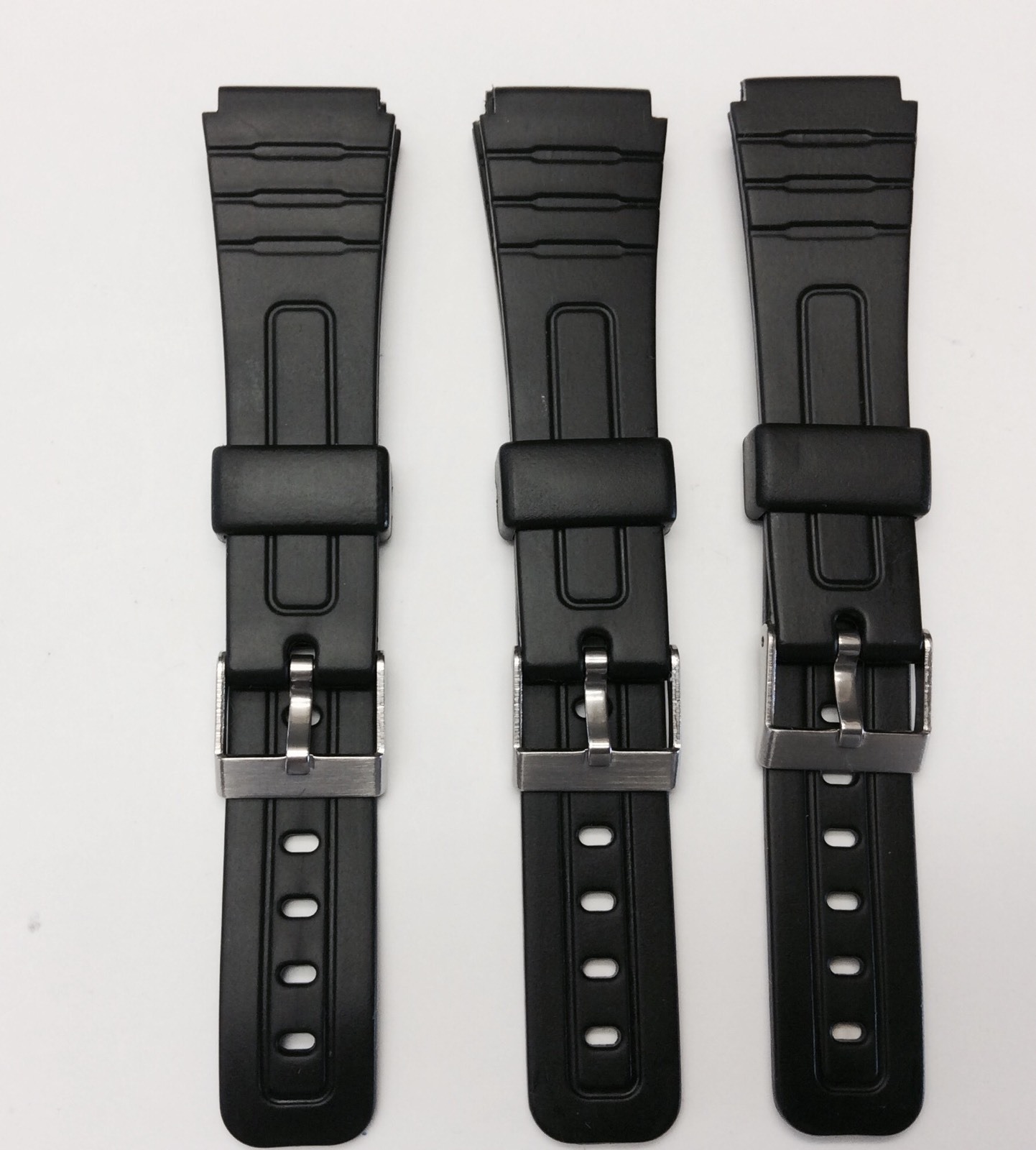 3 Bands Fits CASIO F91W  F-94WA  F105W F28W F-106W F93W 18mm 3 Replacement Bands