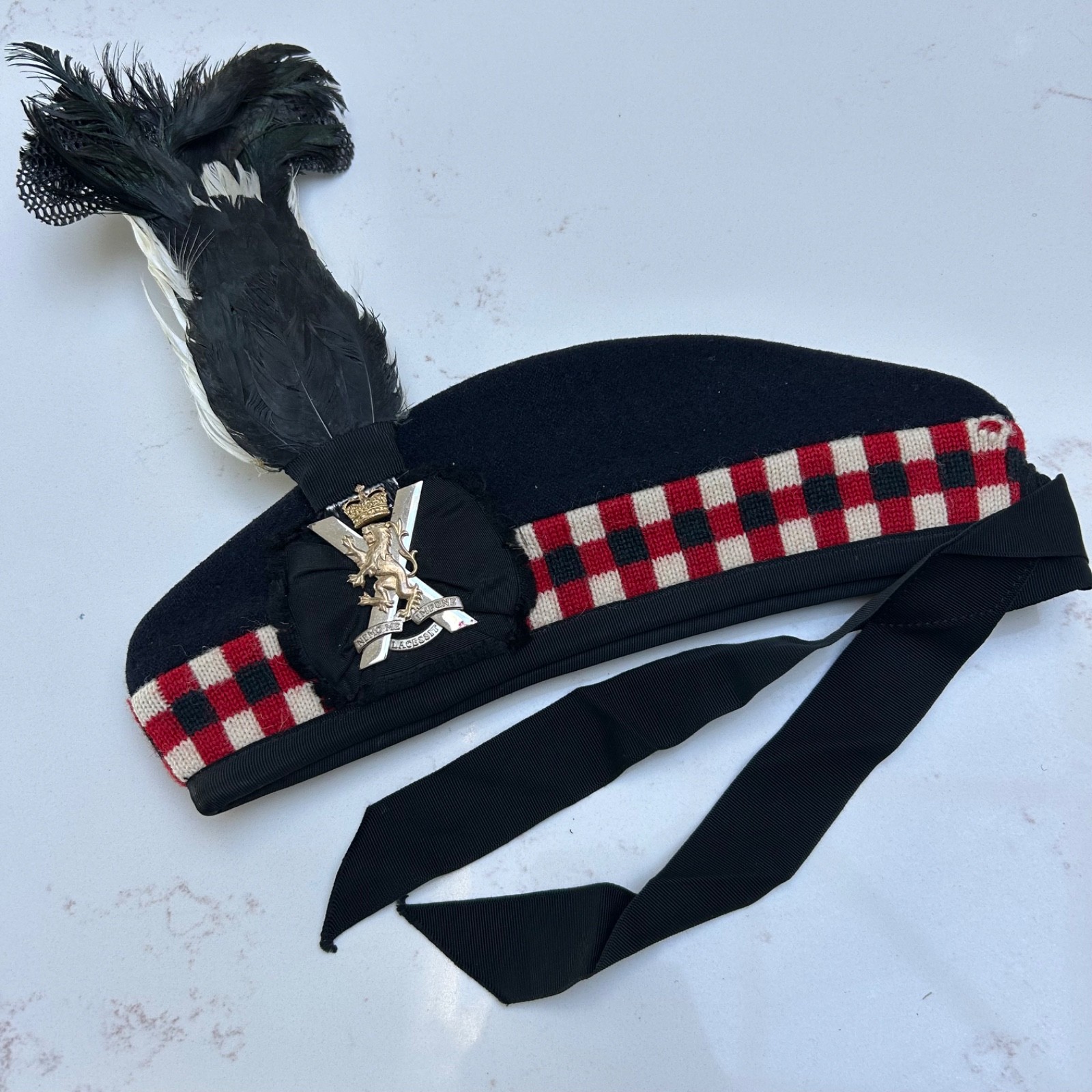 SCOTTISH GLENGARRY HACKLE - Size: 57cm RRS Bonnet & Plume Dress , British Army