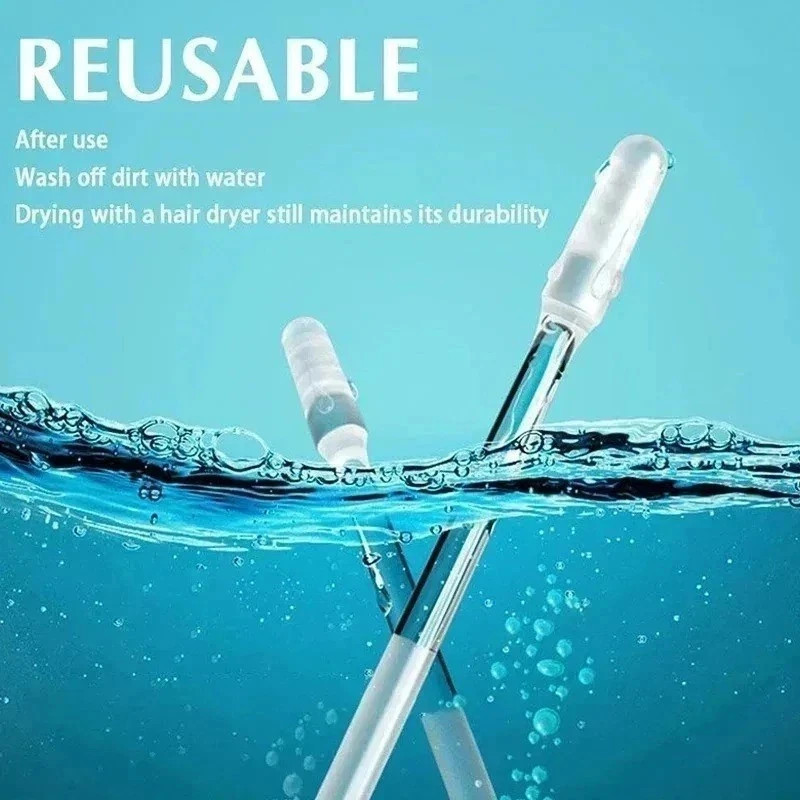 24pcs Disposable Silicone Ear Wax Remover Sticky S/L Ear Pick Cleaner Tool
