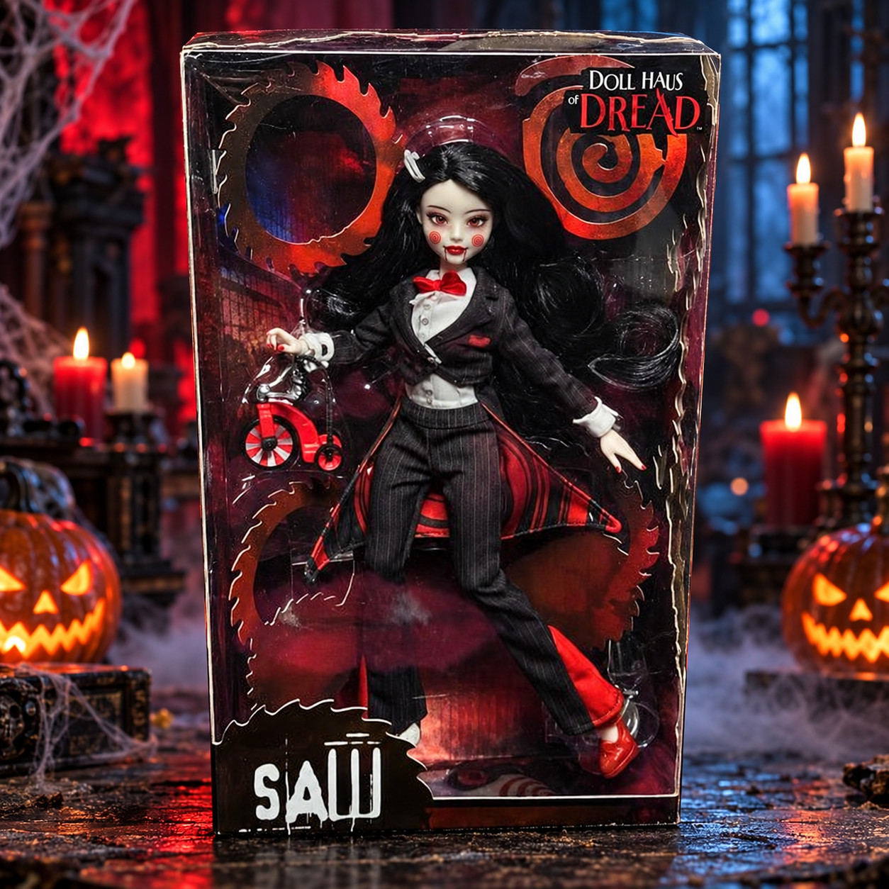 JAKKS Pacific Doll Haus of Dread Billy Puppet Saw Collector Doll PRESALE **10/28