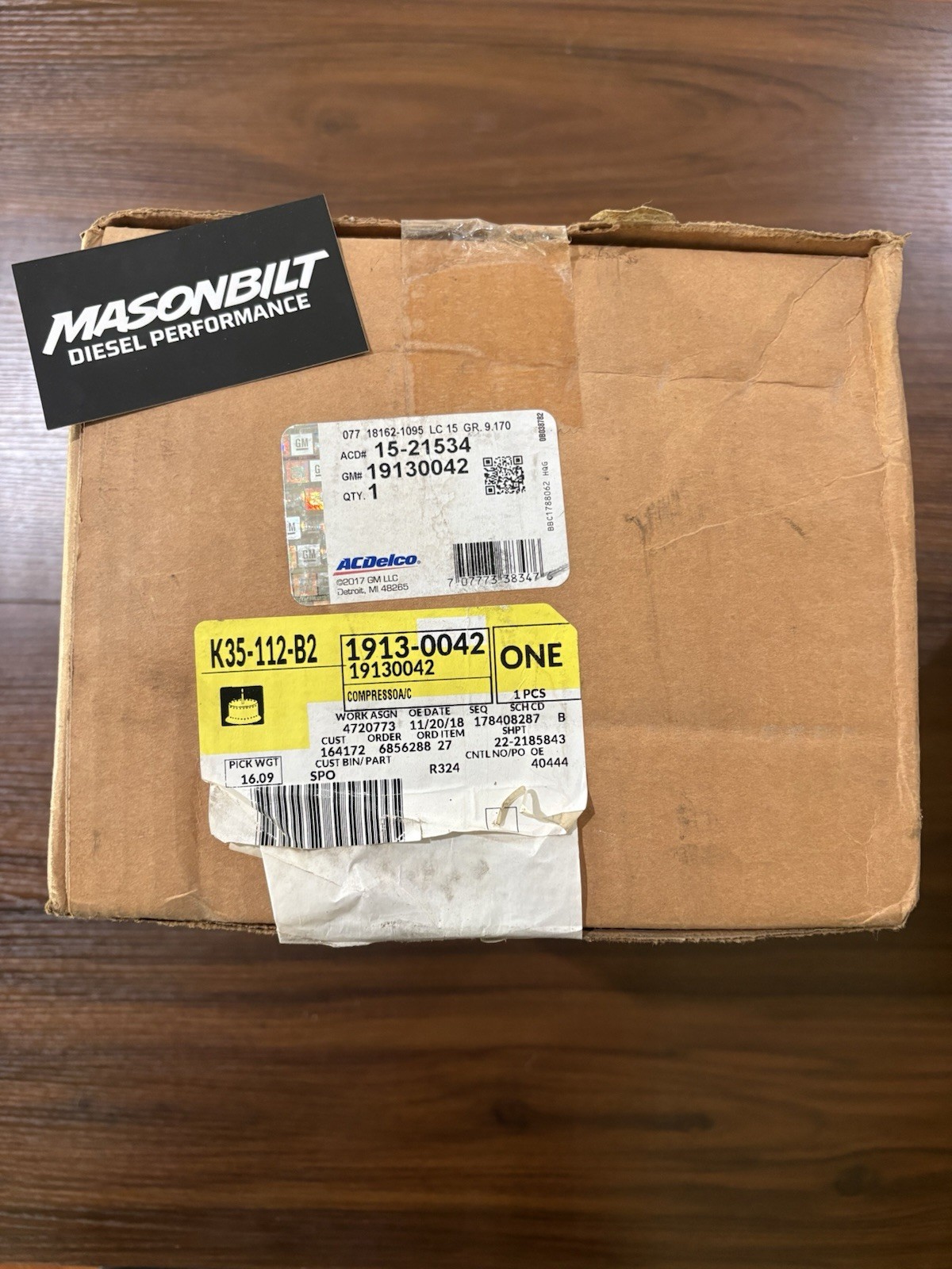 A/C Compressor ACDelco Genuine 19130042 GM Original NOS 15-21534 A/C Compressor ACDelco Genuine 19130042 GM Original NOS 15-21534