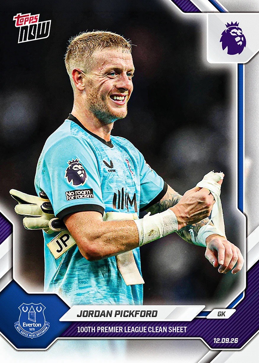 TOPPS NOW EPL 2026 2027 PREMIER LEAGUE #023 JORDAN PICKFORD EVERTON PREORDER