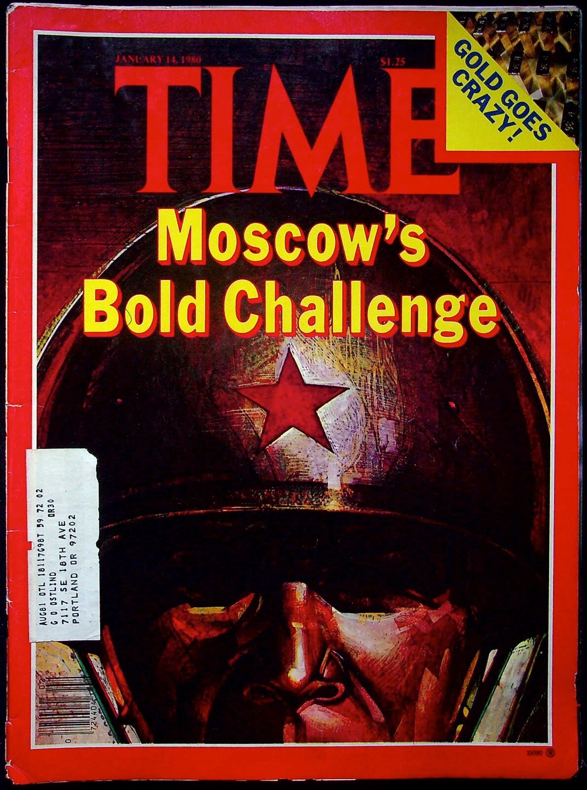 1980 VTG TIME MAGAZINE MOSCOW\'S BOLD CHALLENGE JANUARY 14 VOL. 115 NO. 2