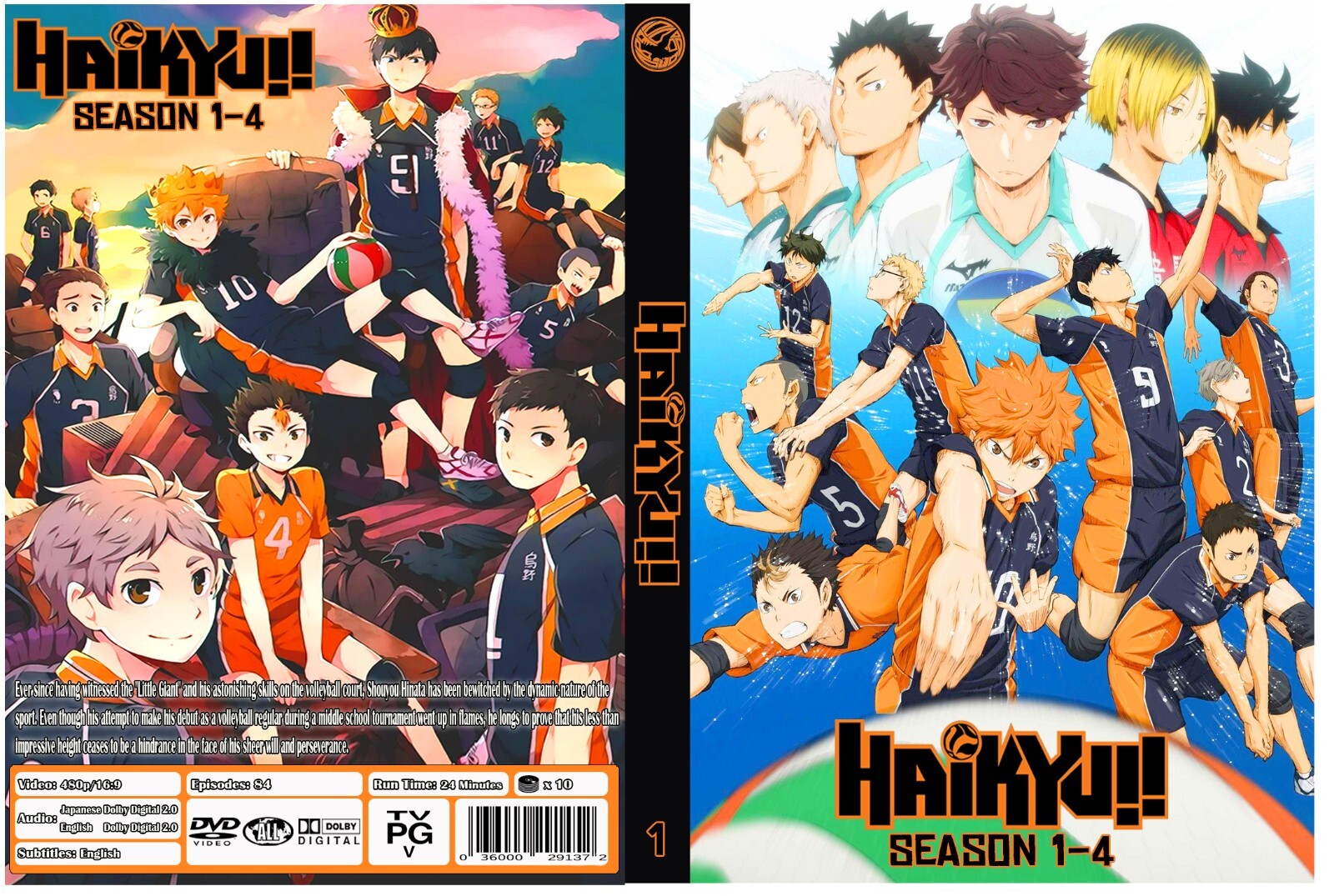 Haikyuu Anime Series Season 1-4 Dual Audio English/Japanese with English Subs
