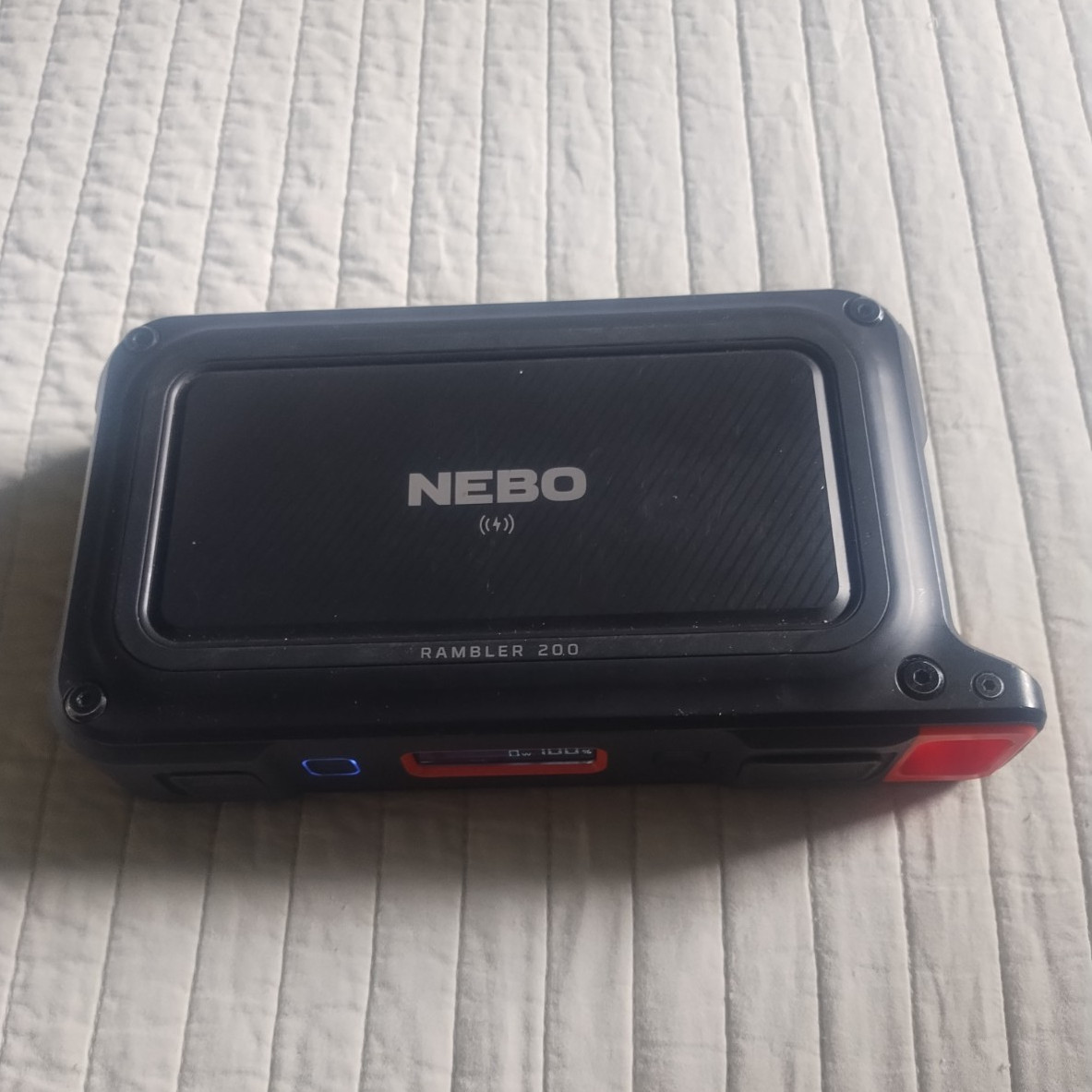 NEBO Rambler 200 Portable Power Bank Charger w/ AC & USB Output, Display NEBO Rambler 200 Portable Power Bank Charger w/ AC & USB Output, Display