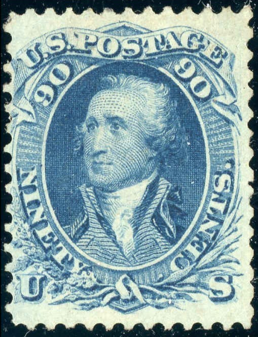 1861-62 United States 90¢ Washington Postage Stamp #72 Regum/Reperf F-VF