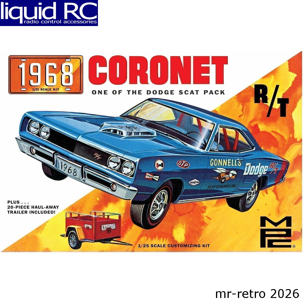 MPC 975 1:25 1968 D0DGE Coronet Hardtop w/ Trailer