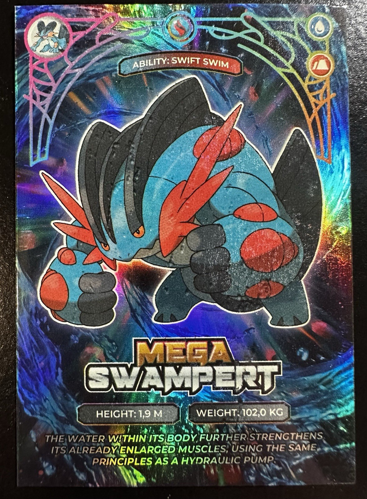 MEGA SWAMPERT - POKEMON MEGA EVOLUTIONS PRISMA CCG HOLO MEGA SWAMPERT - POKEMON MEGA EVOLUTIONS PRISMA CCG HOLO