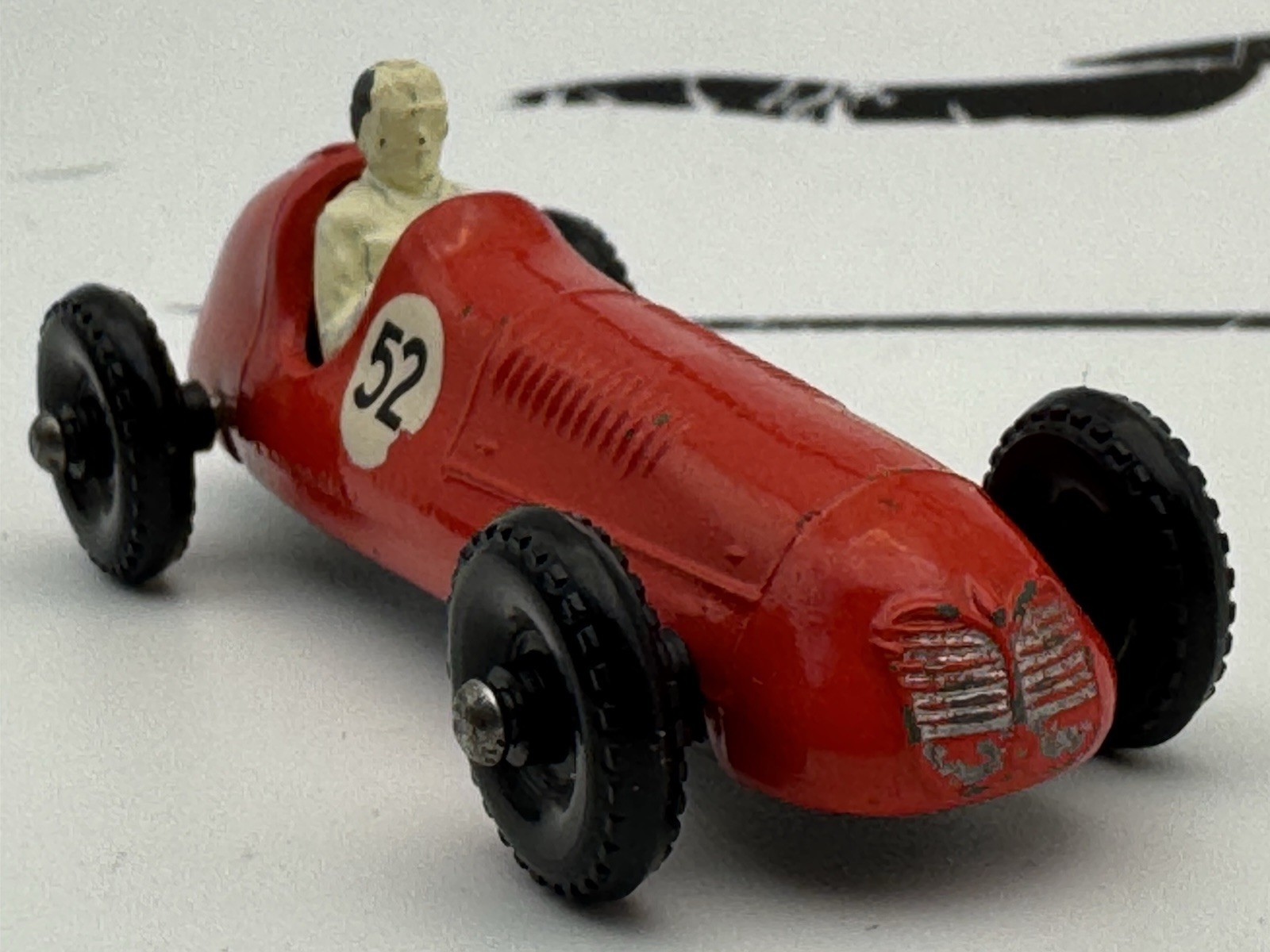 Lesney Matchbox No. 52 Red 1948 Maserati 4CLT With BPW. Gently Loved👀 Lesney Matchbox No. 52 Red 1948 Maserati 4CLT With BPW. Gently Loved👀