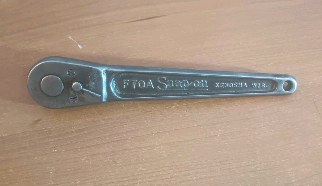 Snap On Tools USA Vintage 3/8” Drive Ratchet With RARE Needle Shift Lever F70A Snap On Tools USA Vintage 3/8” Drive Ratchet With RARE Needle Shift Lever F70A