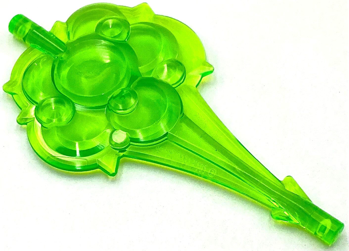 Lego New Trans-Bright Green Wave Rounded Straight Tapered with Bar Ends Cloud Lego New Trans-Bright Green Wave Rounded Straight Tapered with Bar Ends Cloud