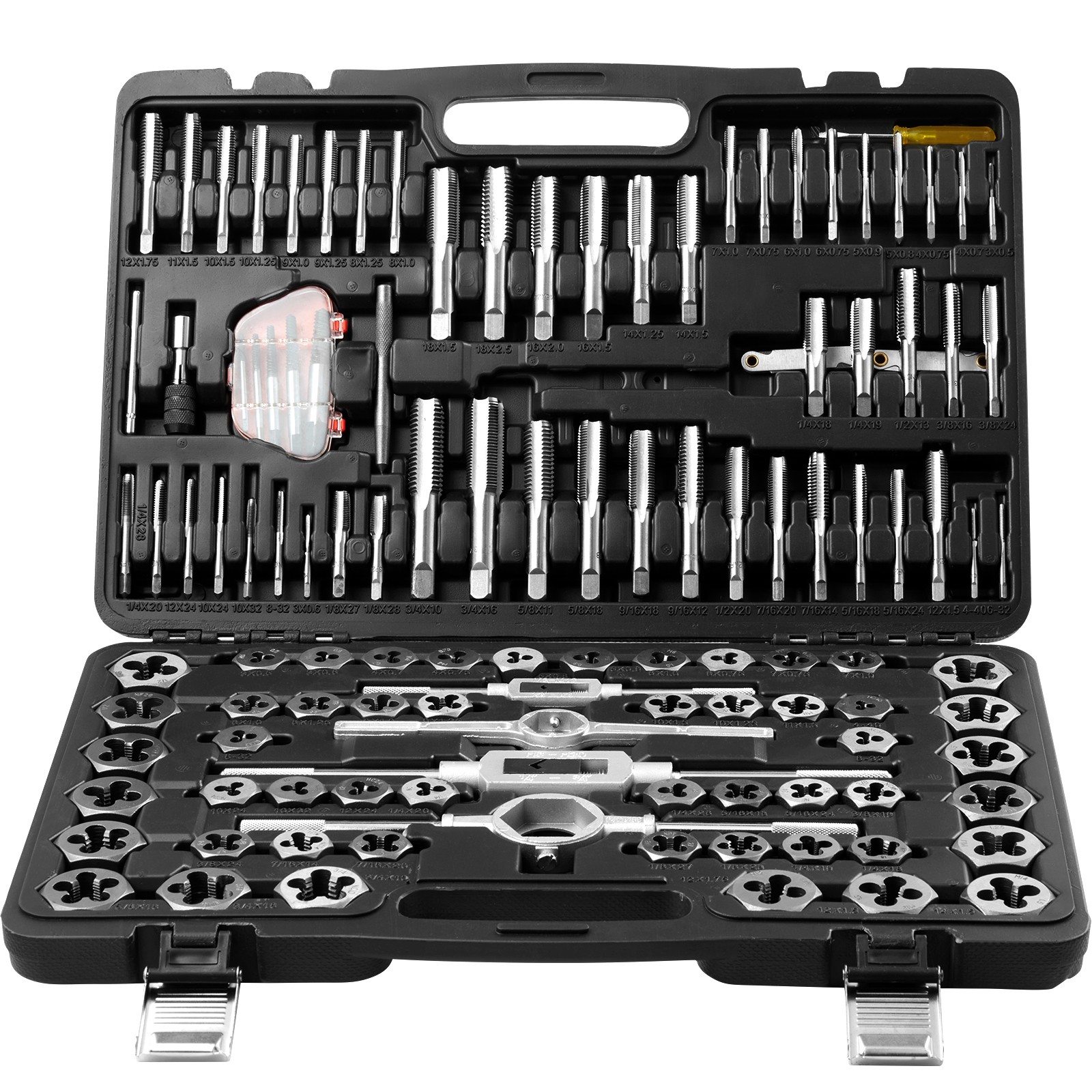 Uimoso Tap and Die Set 116Pcs Metric and SAE Size Bearing Steel Threading Tool Uimoso Tap and Die Set 116Pcs Metric and SAE Size Bearing Steel Threading Tool