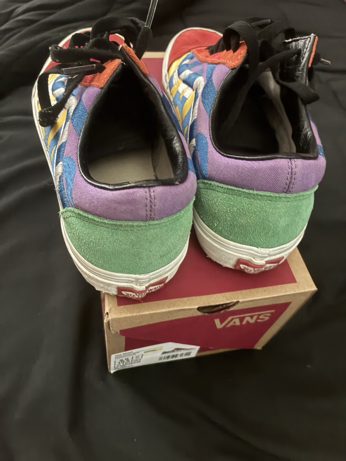 VANS Men\'s Low Top Athletic Sneakers Multicolor Colorblock Lace Up