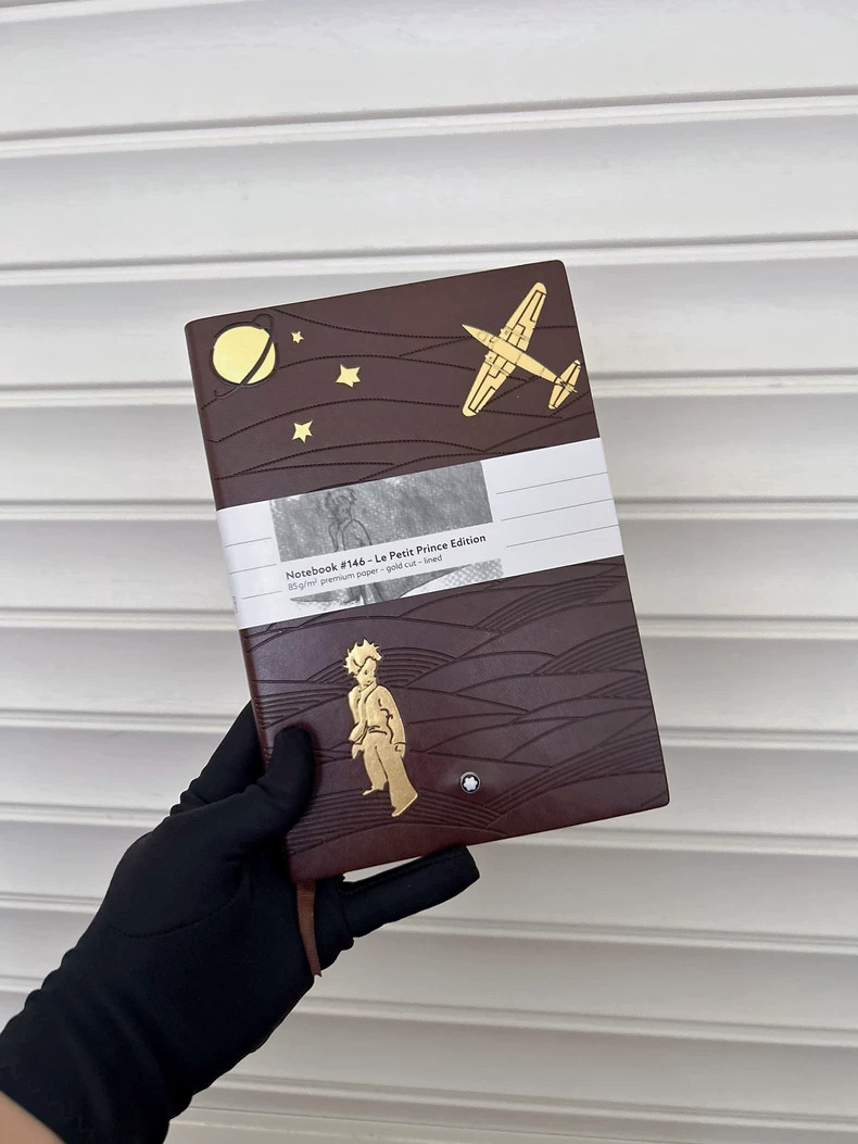 Montblanc 146 “The Little Prince” Series Brown Notebook Airplane Design A5 Size