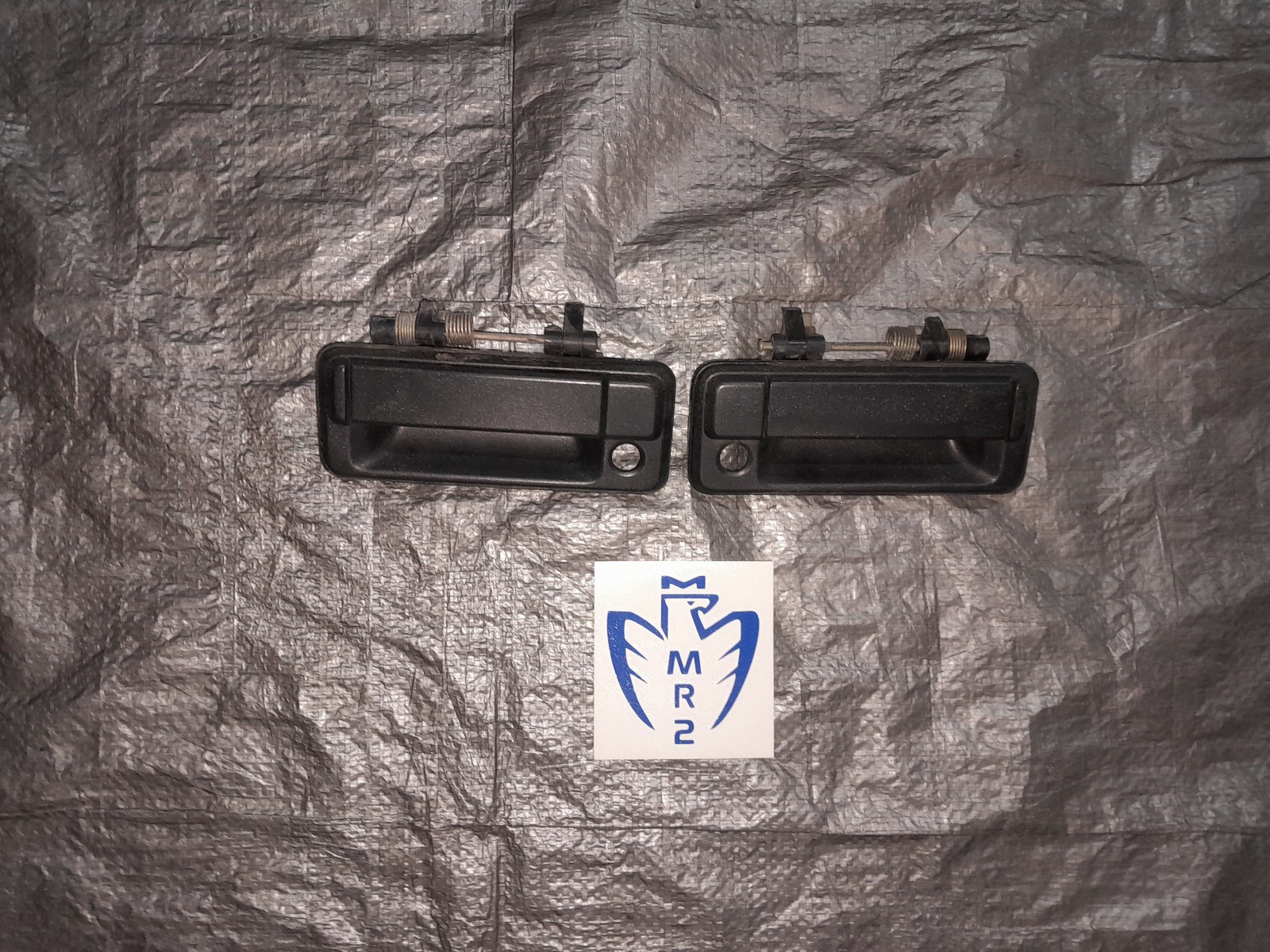 1985-1989 Toyota mr2 driver left right exterior black door handle pair aw11 86