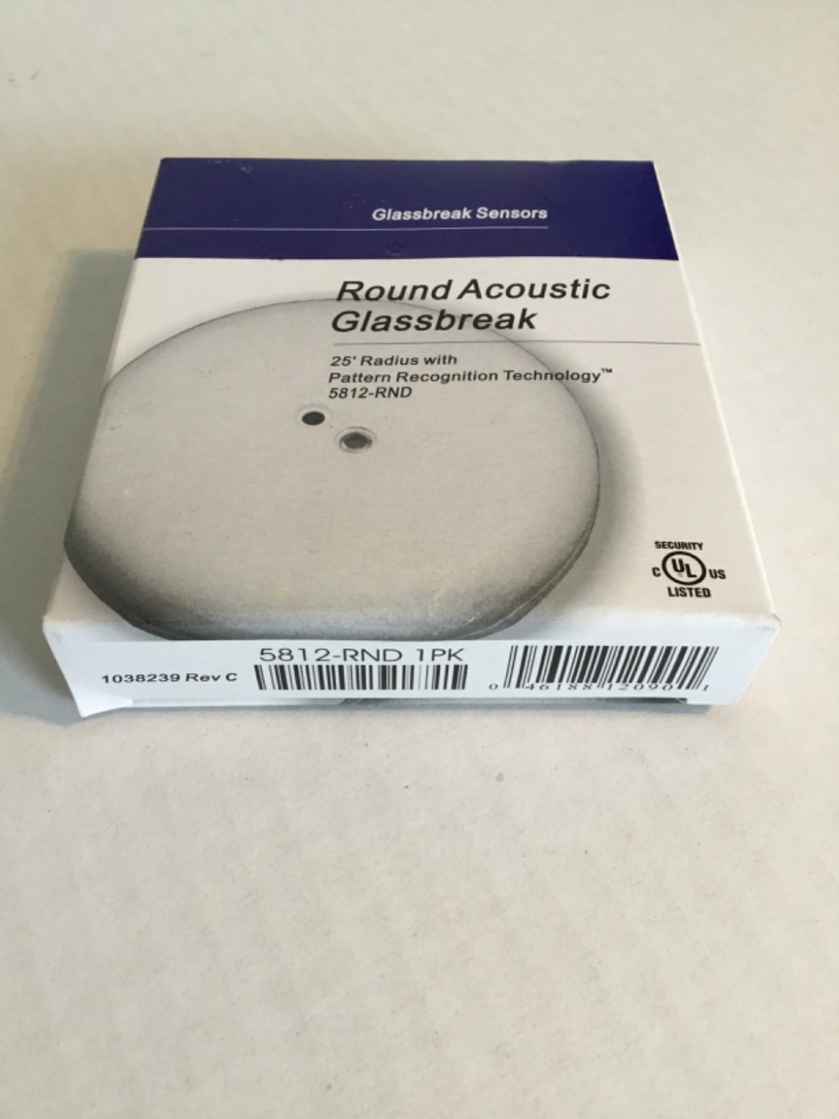 Interlogix / GE Security 5812-RND Round Acoustic Glassbreak Sensor NEW Interlogix / GE Security 5812-RND Round Acoustic Glassbreak Sensor NEW