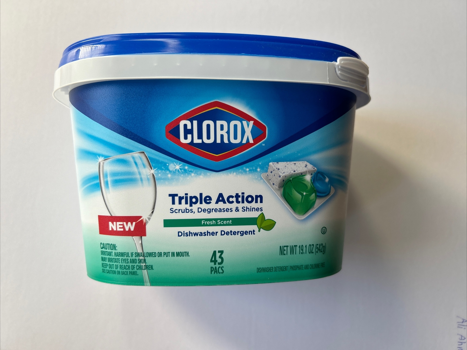 43 Pacs Pods Clorox Triple Action Dishwasher Detergent Fresh Scent