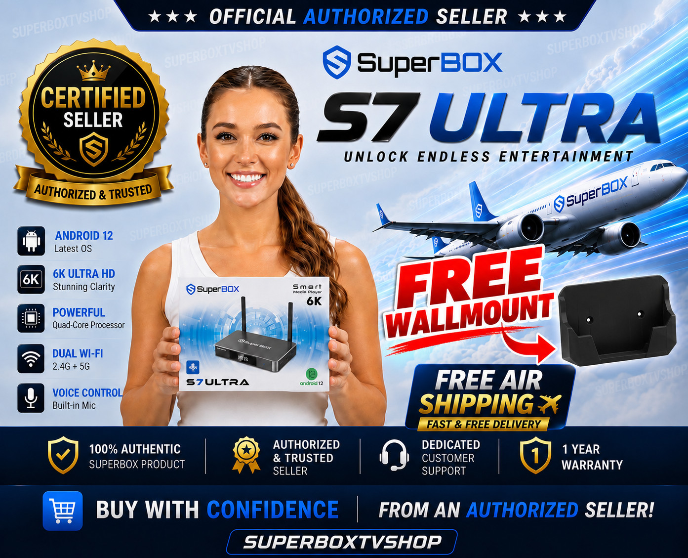superbox s7 ultra best model available with free wall mount