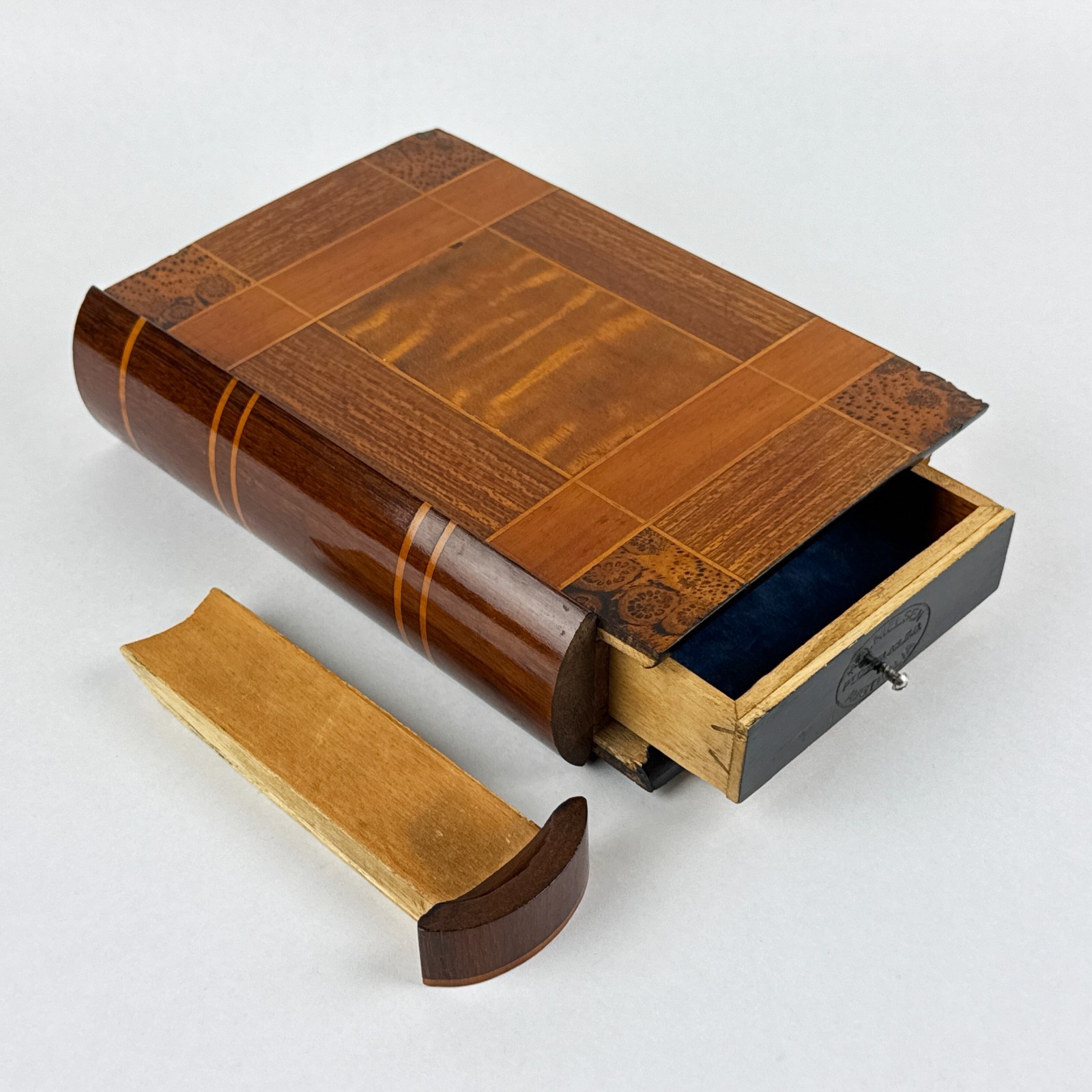 Antique H.A. Nielsen Wood Specimen Crafted Book Box - Port Douglas, Queensland