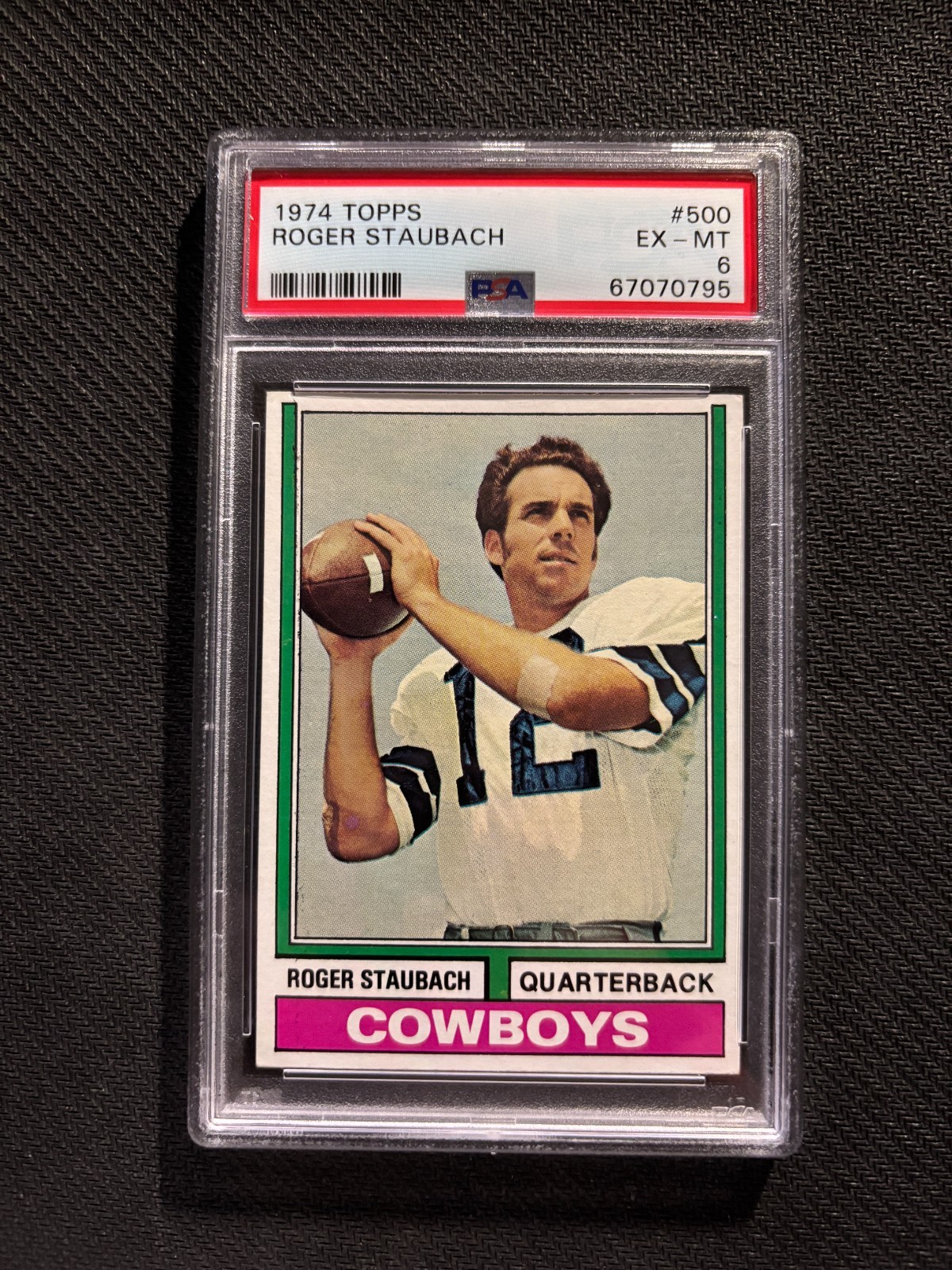 1974 Topps Roger Staubach #500 PSA 6 Cowboys HOF 1974 Topps Roger Staubach #500 PSA 6 Cowboys HOF