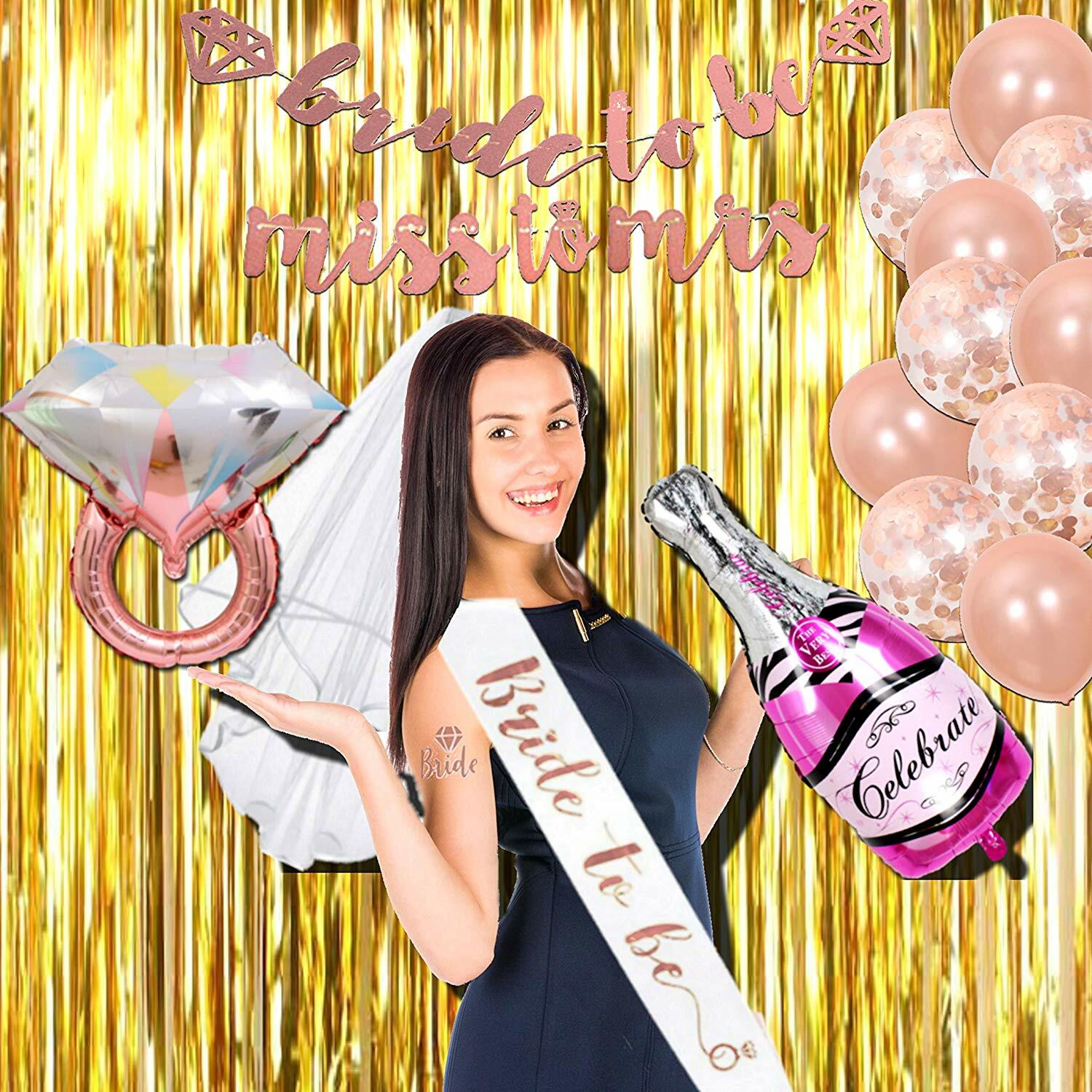 Bachelorette Party Decorations Kit / Bridal Shower Supplies / Photo Backdrop 