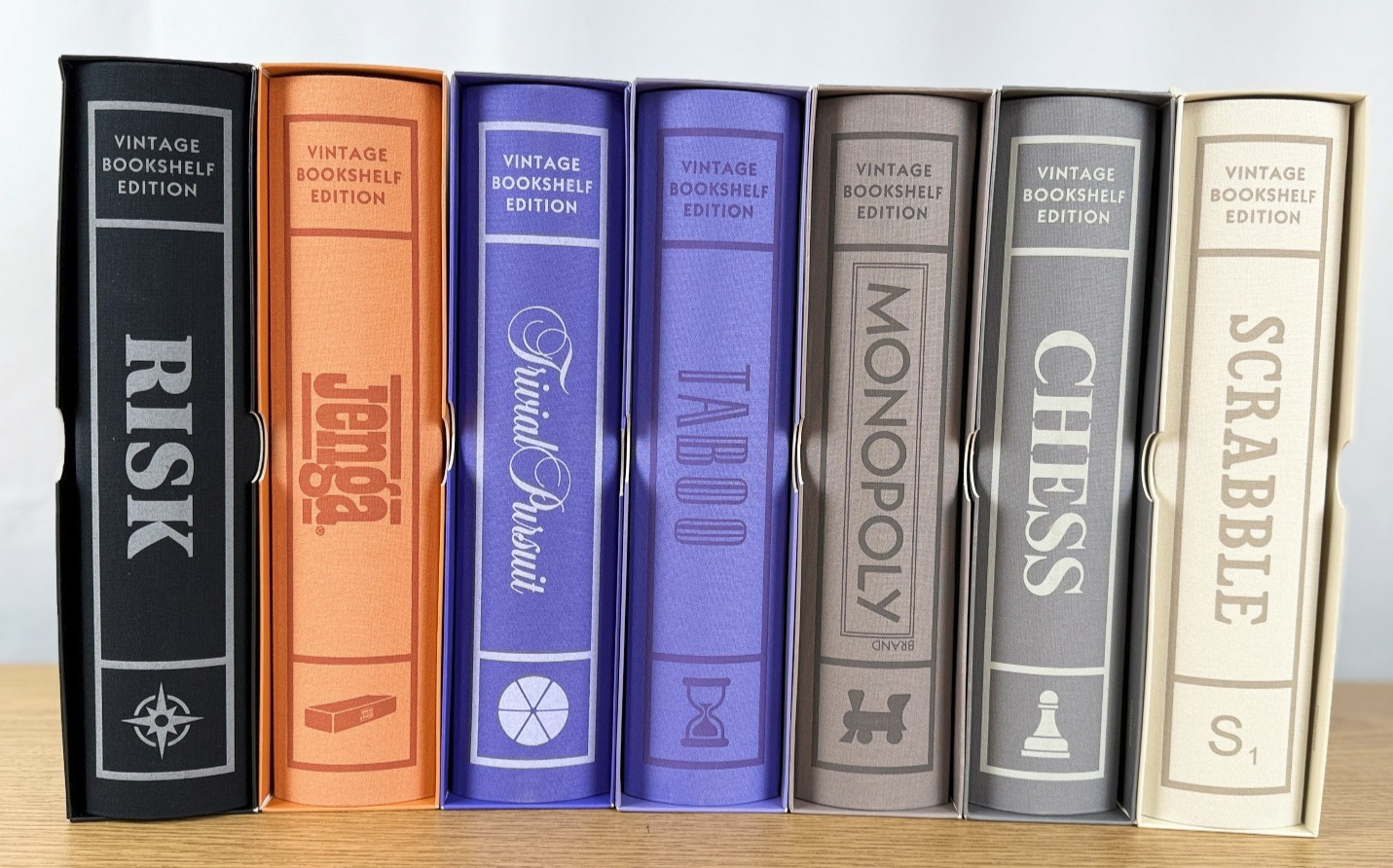 Vintage Linen Bookshelf Game Edition 7 Pack Bundle WS Game Company Open Box