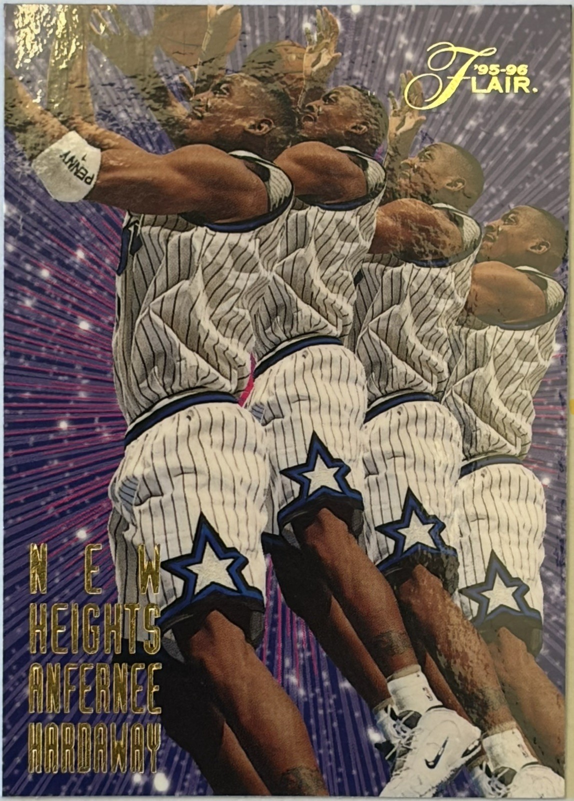 1995-96 Flair Penny Hardaway New Heights #1 Rare 1:18 Insert Orlando Magic 1995-96 Flair Penny Hardaway New Heights #1 Rare 1:18 Insert Orlando Magic