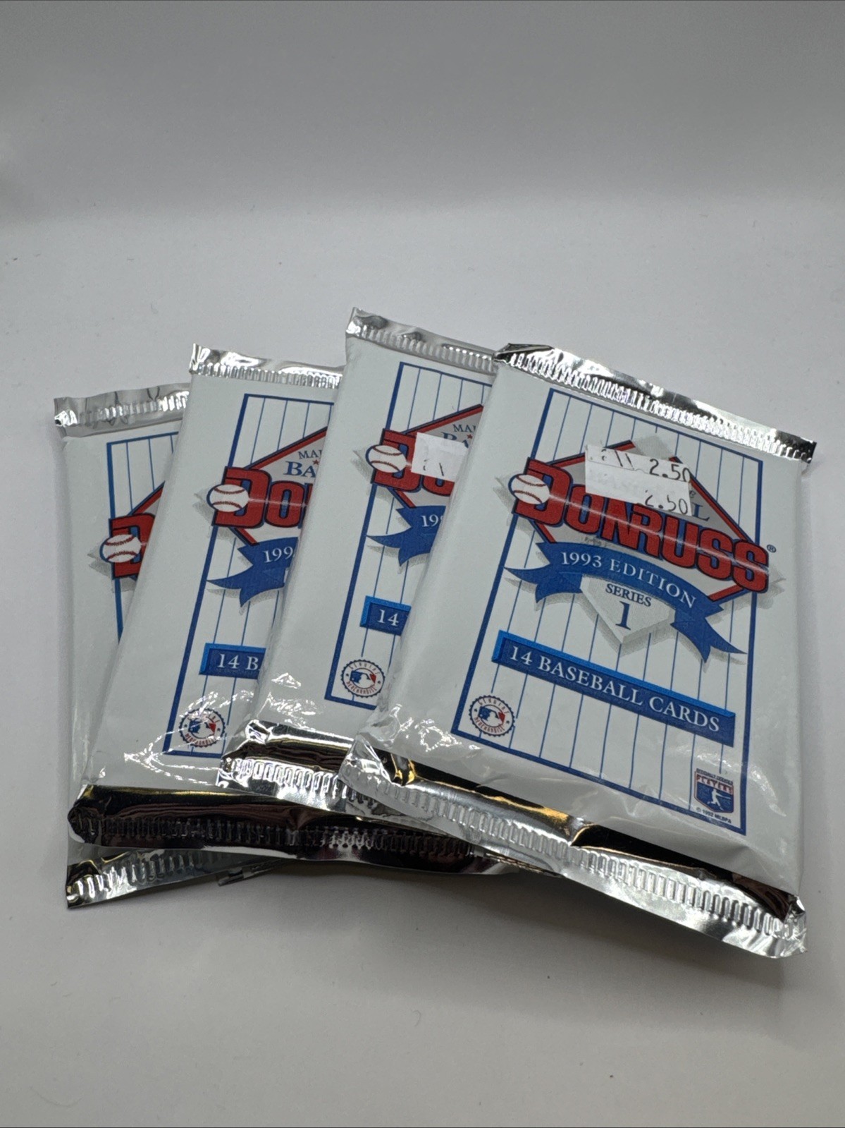 1993 Donruss Baseball Series 1 Lot of 4 Factory Sealed Packs 14 Cards Each MLB 1993 Donruss Baseball Series 1 Lot of 4 Factory Sealed Packs 14 Cards Each MLB