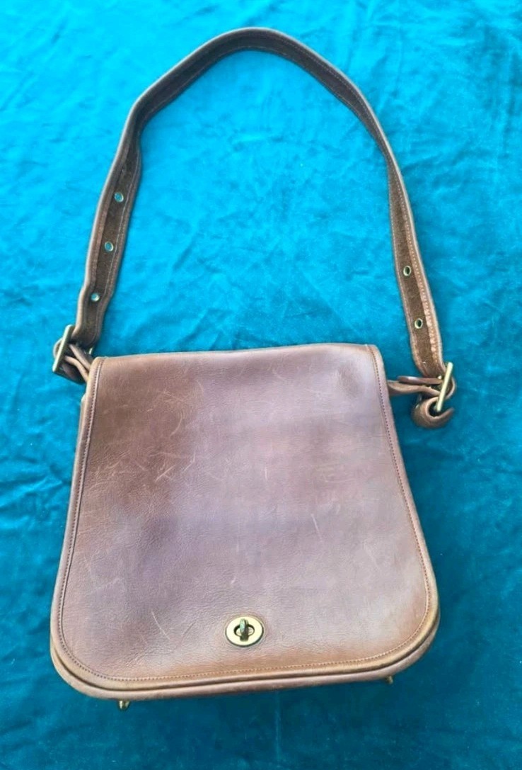 1970s Coach NYC Era Stewardess Bag Tobacco Leather 
