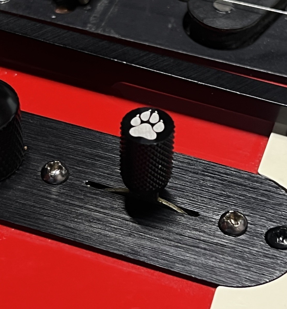 BEAST PAW Black stainless Steel Strat tele switch tip Blade Style Kinnatone LONG