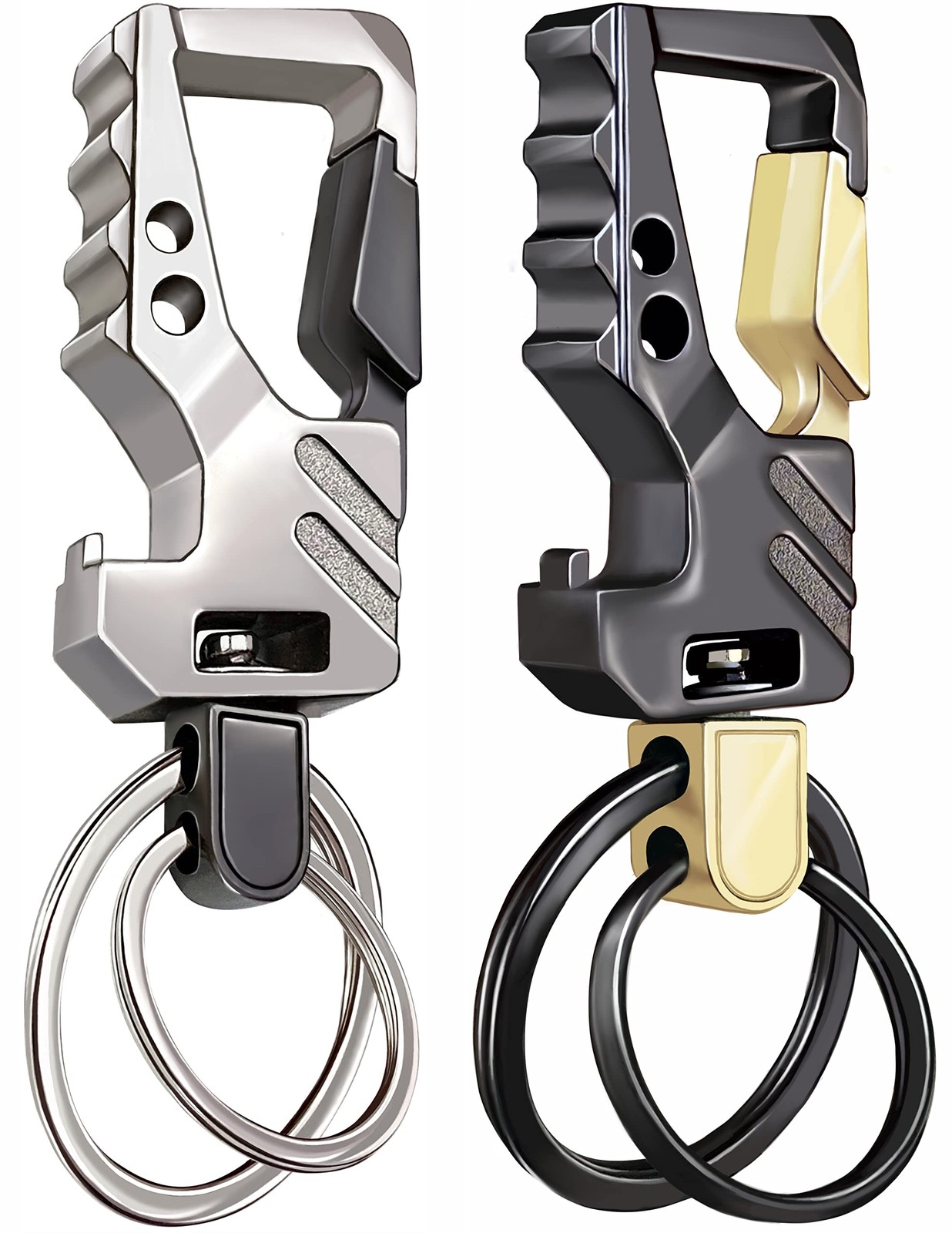 2Pcs Key Chains for Men Carabiner Keychain Car Keychain Heavy Duty Business Key