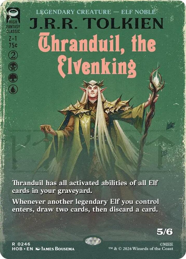 Thranduil, the Elvenking (Borderless) The Hobbit NM MTG Non-Foil