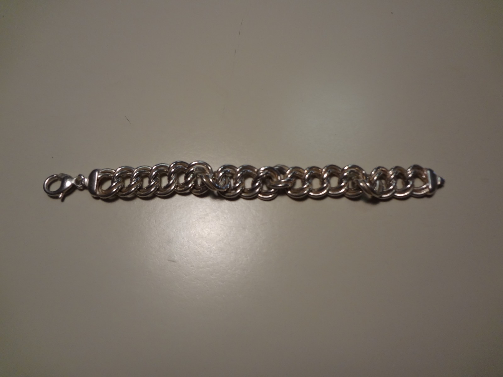 #122 LARGE VINTAGE VIOR-ITALY-925 STERLING SILVER BRACELET