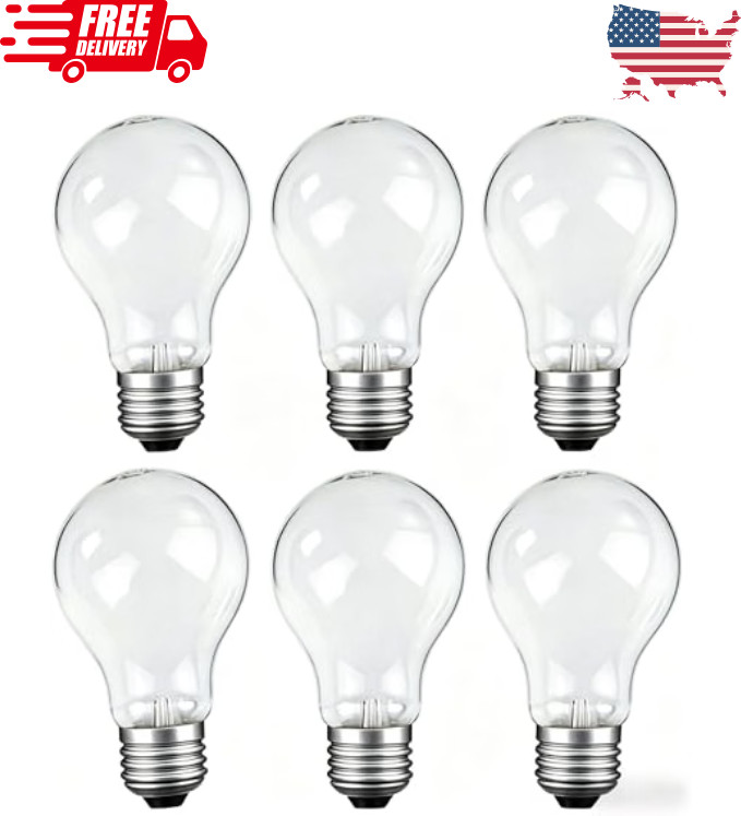NEW 75 Watt Incandescent Light Bulbs, 75W A19 Shatter Resistant Rough Service Li NEW 75 Watt Incandescent Light Bulbs, 75W A19 Shatter Resistant Rough Service Li