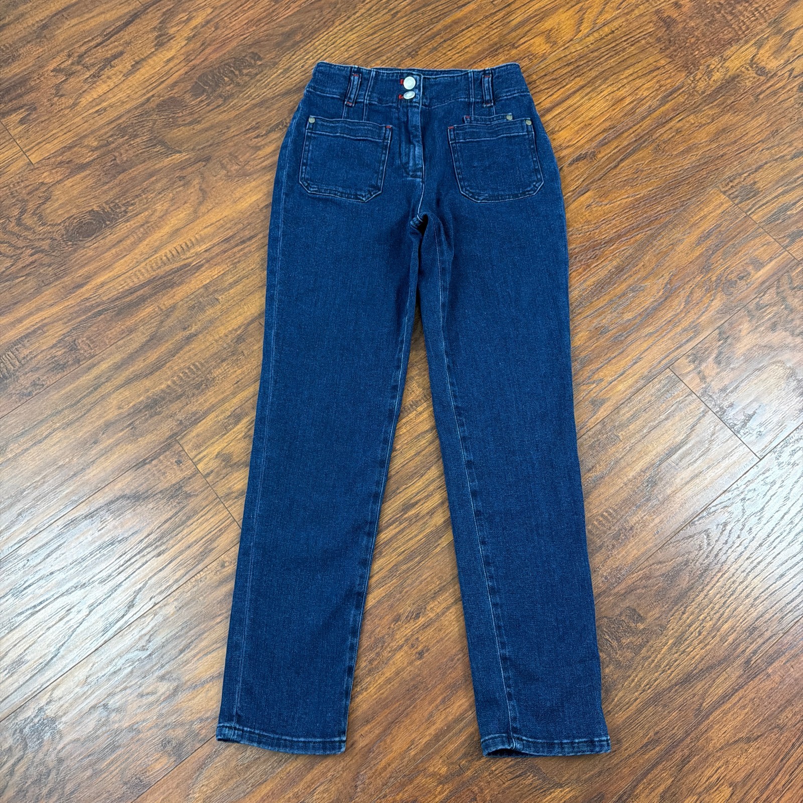 Maeve Anthropologie Jeans Womens 26 High Rise Slim Dark Wash Stretch Junie 23x26