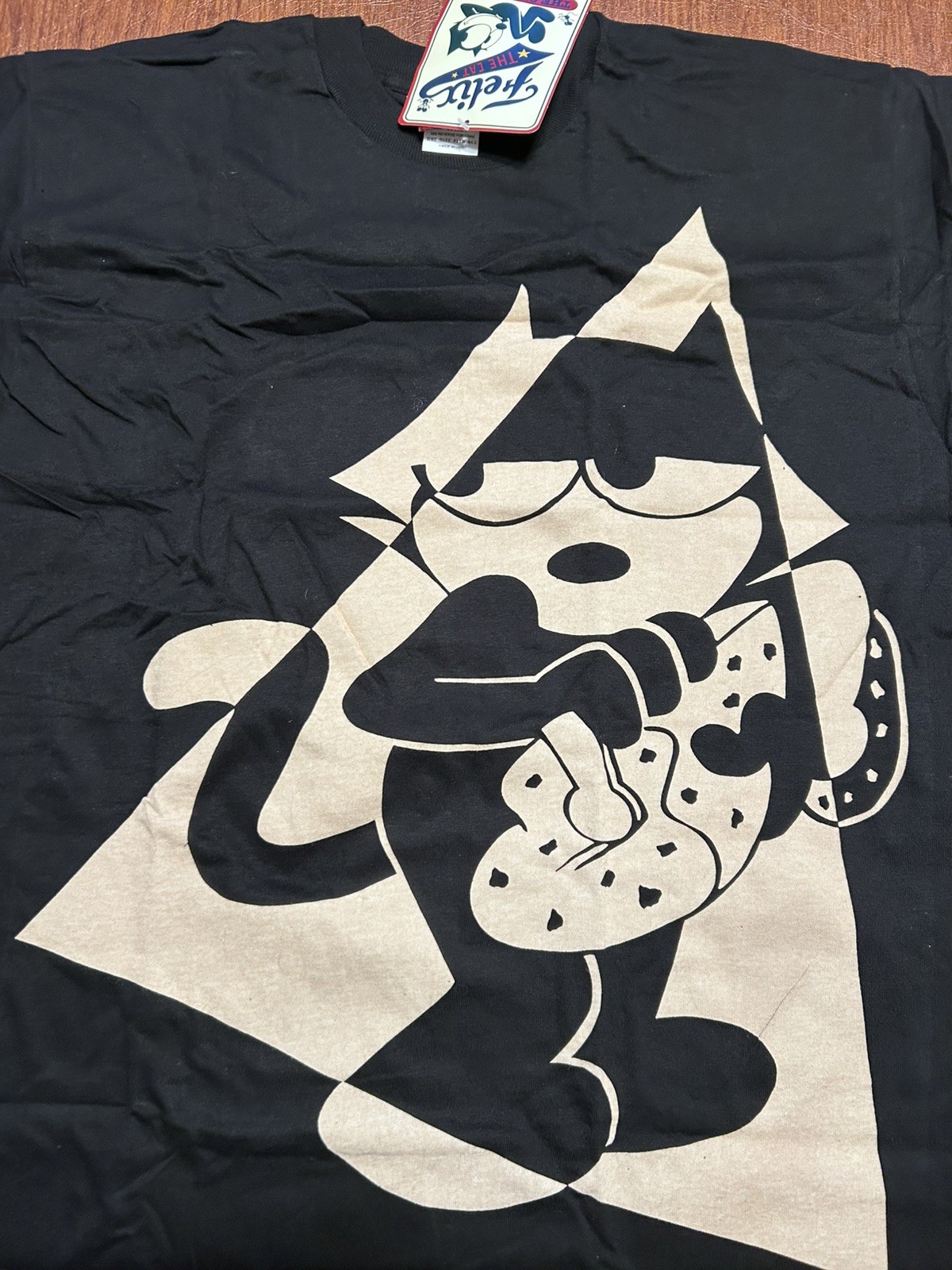 QTY7 FELIX the Cat Men\'s Graphic Print T-Shirt Lot L/XL Crew Neck Short Sleeve