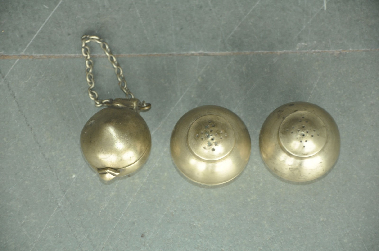 3 Pc Vintage Brass Handcrafted Round Solid Powder/ Pill Boxes