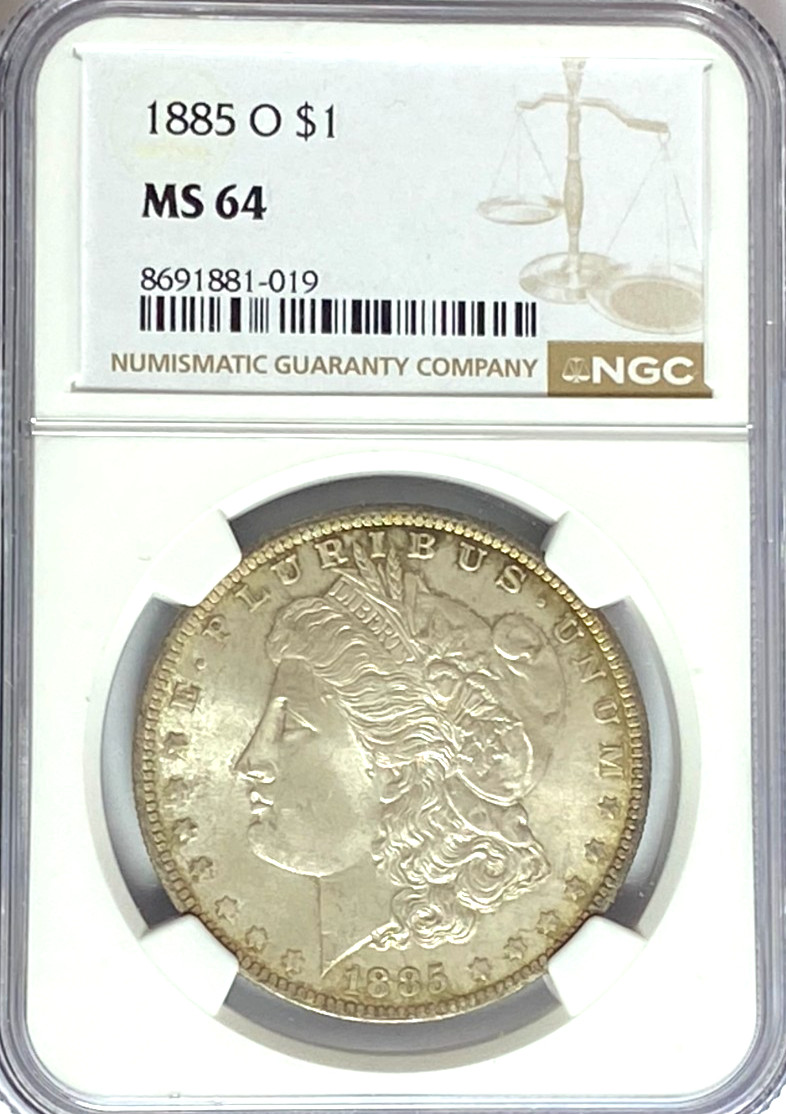 1885 O $1 Morgan Silver Dollar MS64 NGC New Orleans Uncirculated