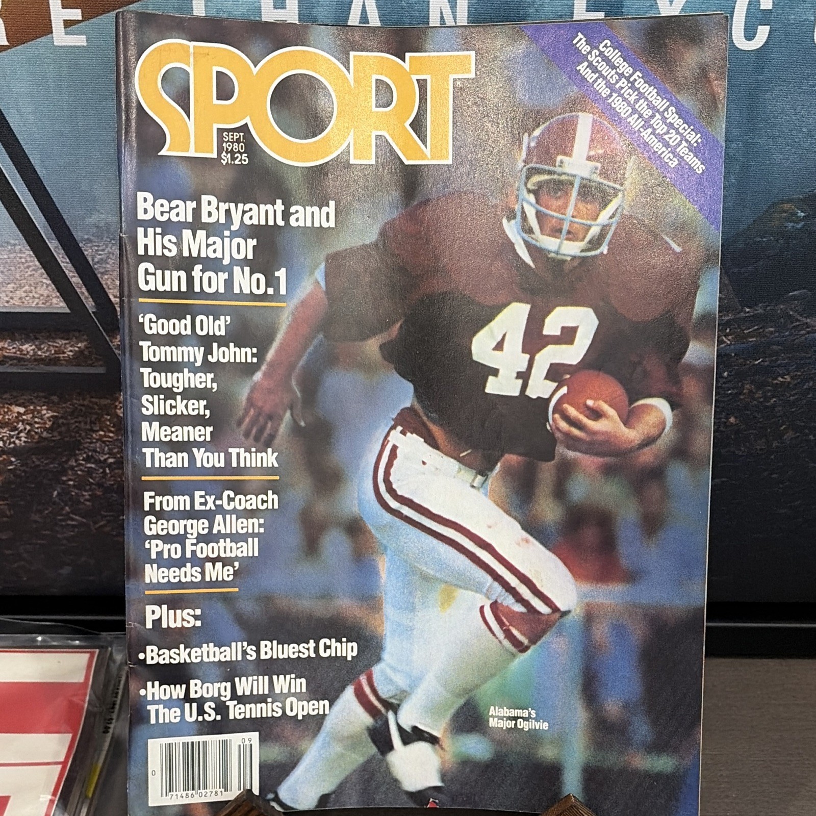 SPORT Magazine Sept 1980 Football Bear Bryant Major Ogilvie Alabama Cover SPORT Magazine Sept 1980 Football Bear Bryant Major Ogilvie Alabama Cover