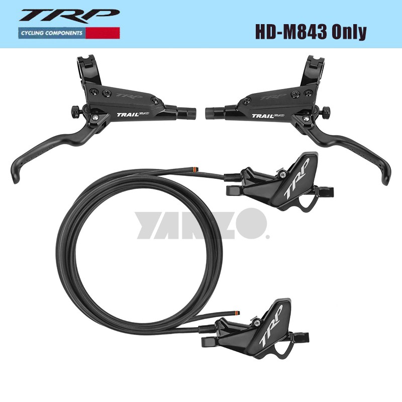 TRP Trail EVO HD-M843 4-Piston Disc Brake Set MTB E-Bike w/ 180/203mm 2.3 Rotor TRP Trail EVO HD-M843 4-Piston Disc Brake Set MTB E-Bike w/ 180/203mm 2.3 Rotor