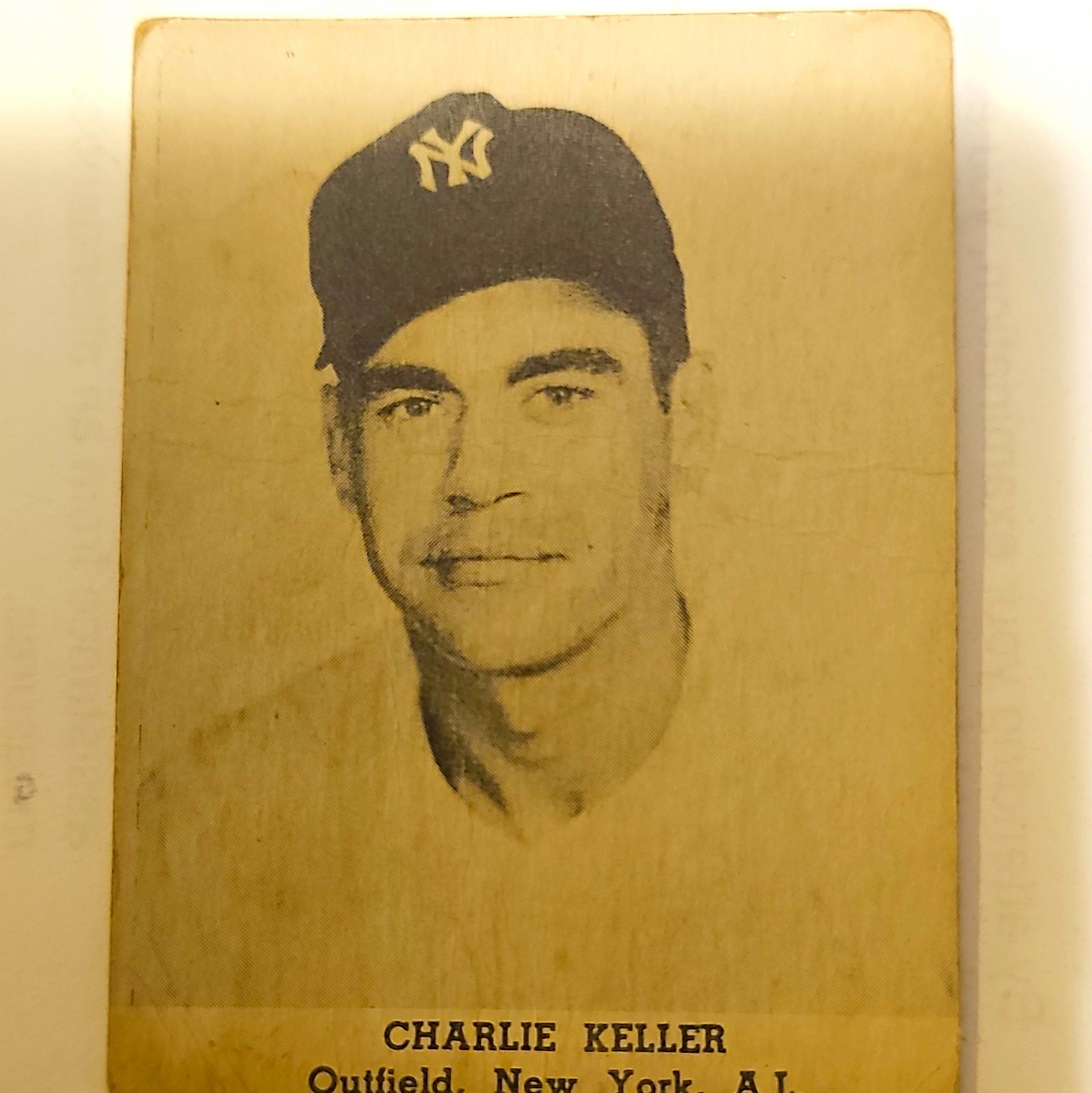 TIP-TOP Bakers Charlie Keller New York Yankees Vintage MLB Baseball Photo Card