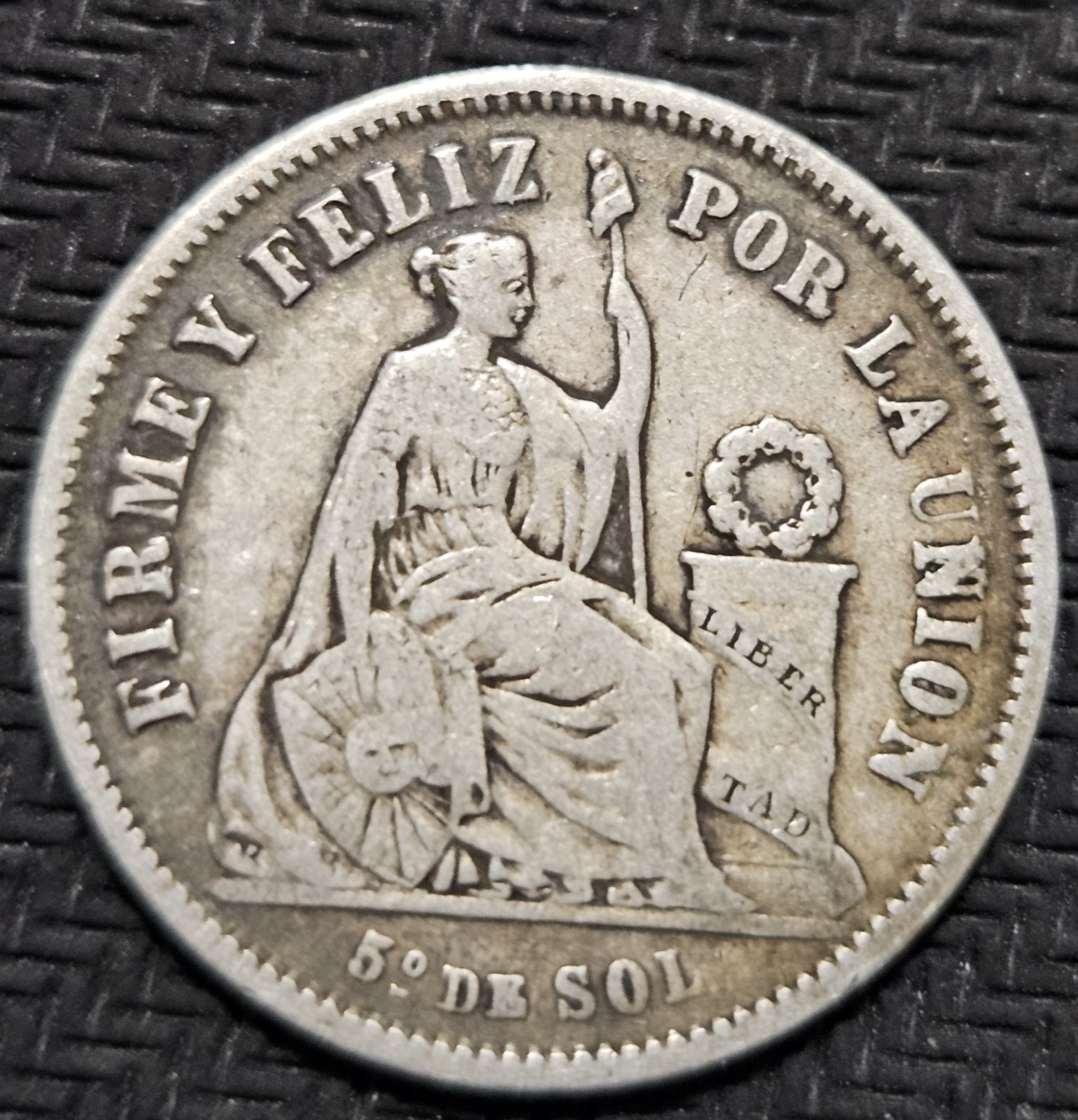 1866 Peru 1/5 Sol 1866 Peru 1/5 Sol
