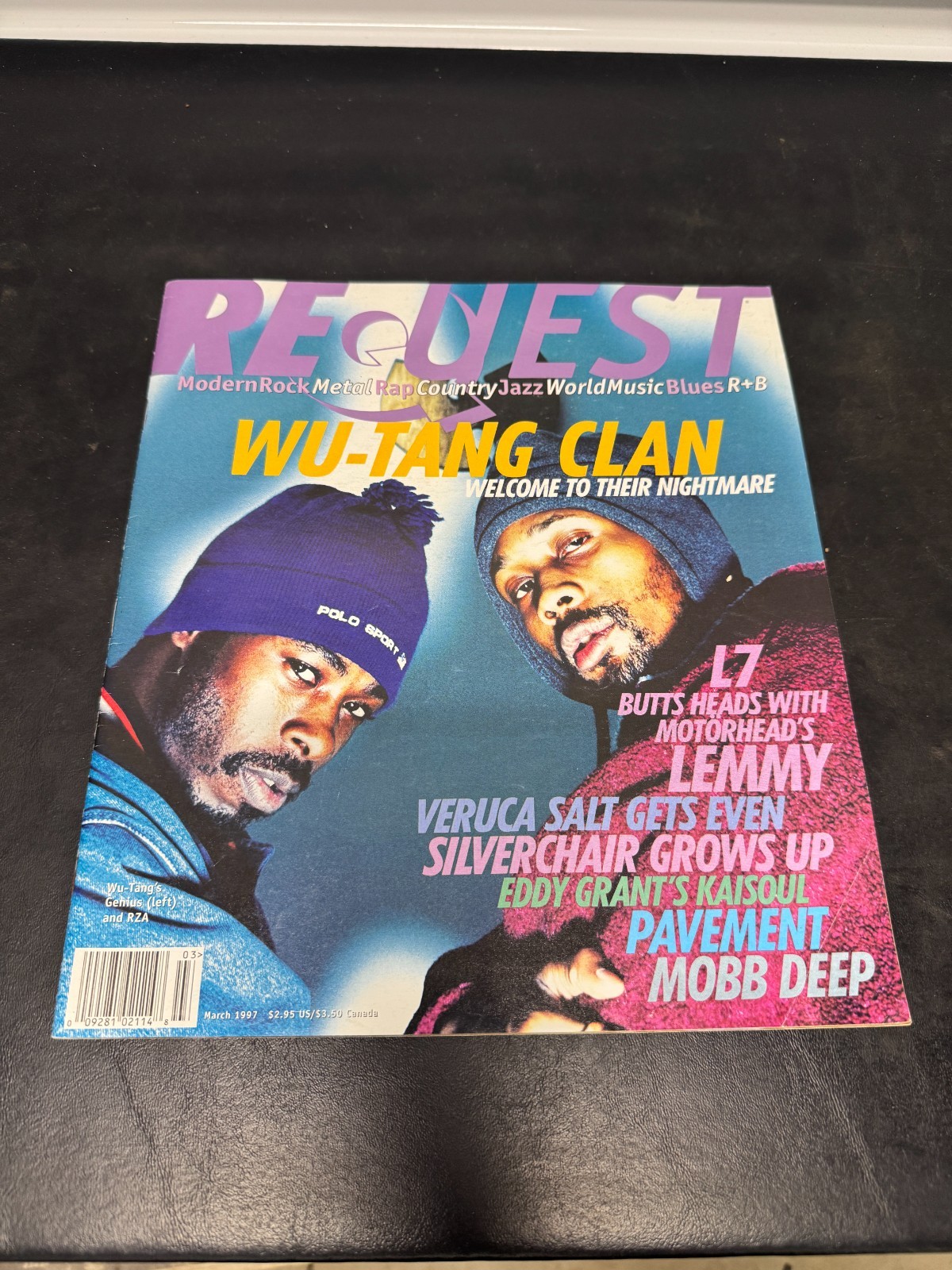 Request Magazine March 1997 Wu-Tang Clan RZA & GZA Cover Veruca Salt Mobb Deepte Request Magazine March 1997 Wu-Tang Clan RZA & GZA Cover Veruca Salt Mobb Deepte