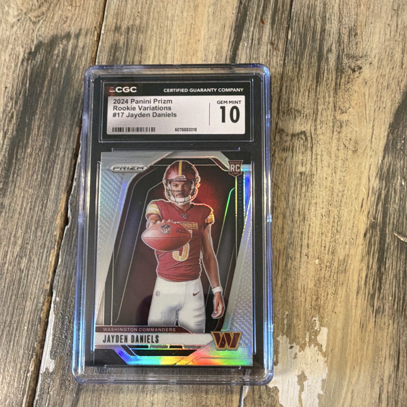 Panini 2024 Prizm Rookie Variations Jayden Daniels #17 RC CGC pop 1 