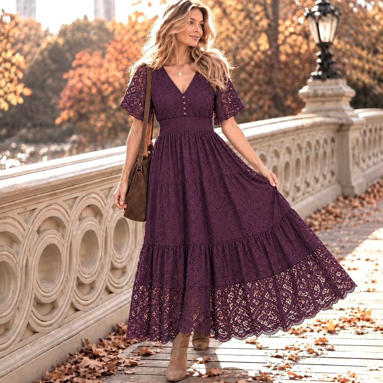 Anthropologie J Gee XL Maxi Dress Cottagecore Romantic Boho Coquette Fairy