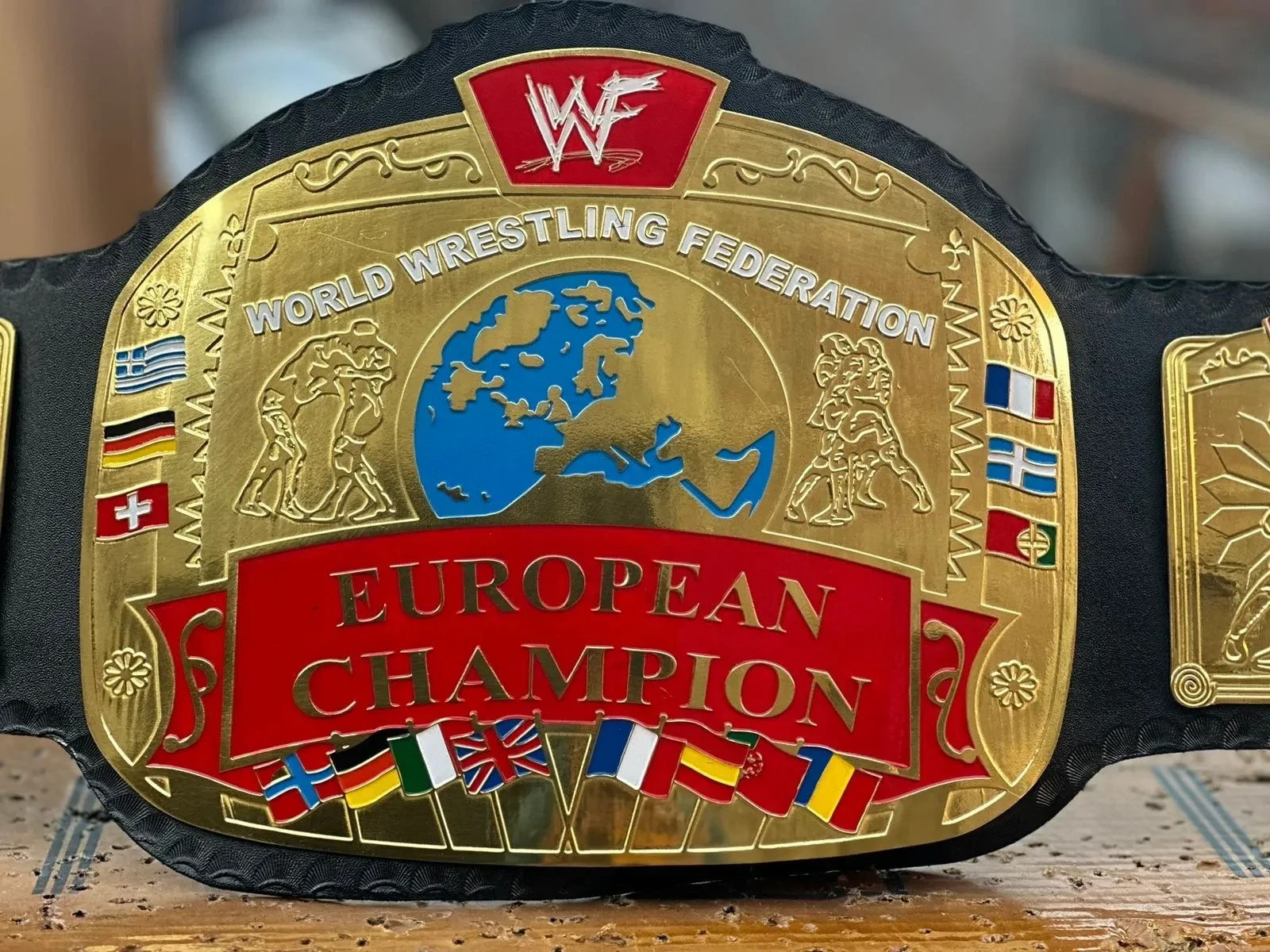 European Wrestling Championship Replica Belt Adult Size 2mm